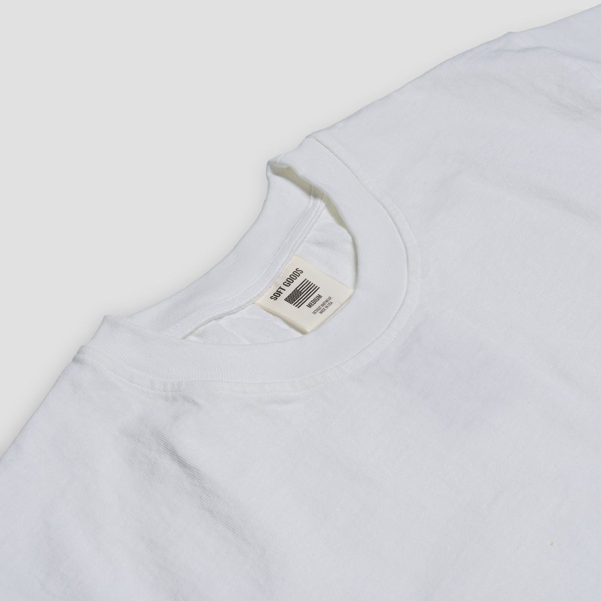 소프트굿즈(SOFT GOODS MFG) 더 헤비웨이트 티셔츠, 화이트