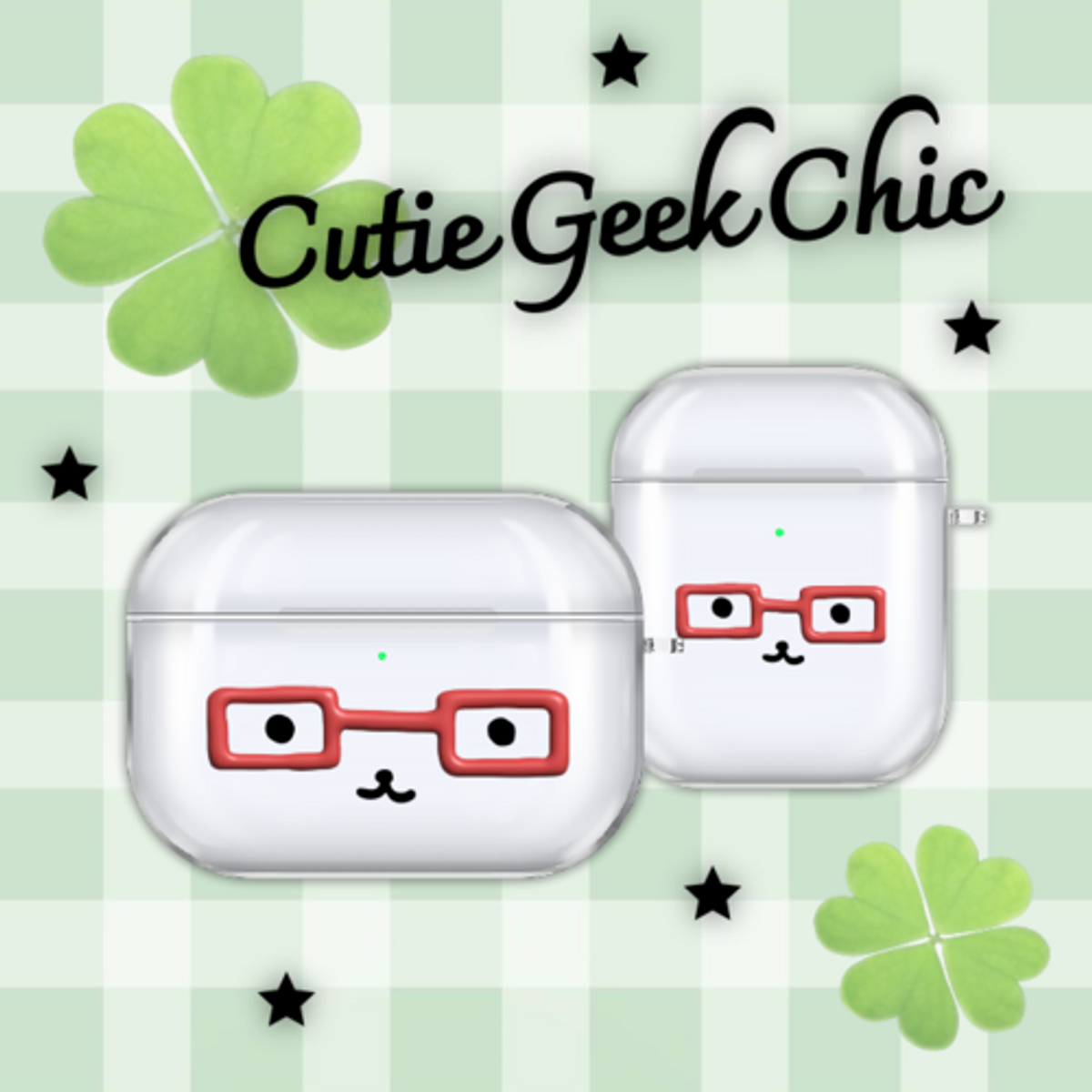 이레케이스앤굿즈(IRECASEGOODS) 큐티긱시크 에어팟 1세대 2세대 3세대 4세대 에어팟프로 프로2 버즈2 버즈3 버즈4 투명케이스