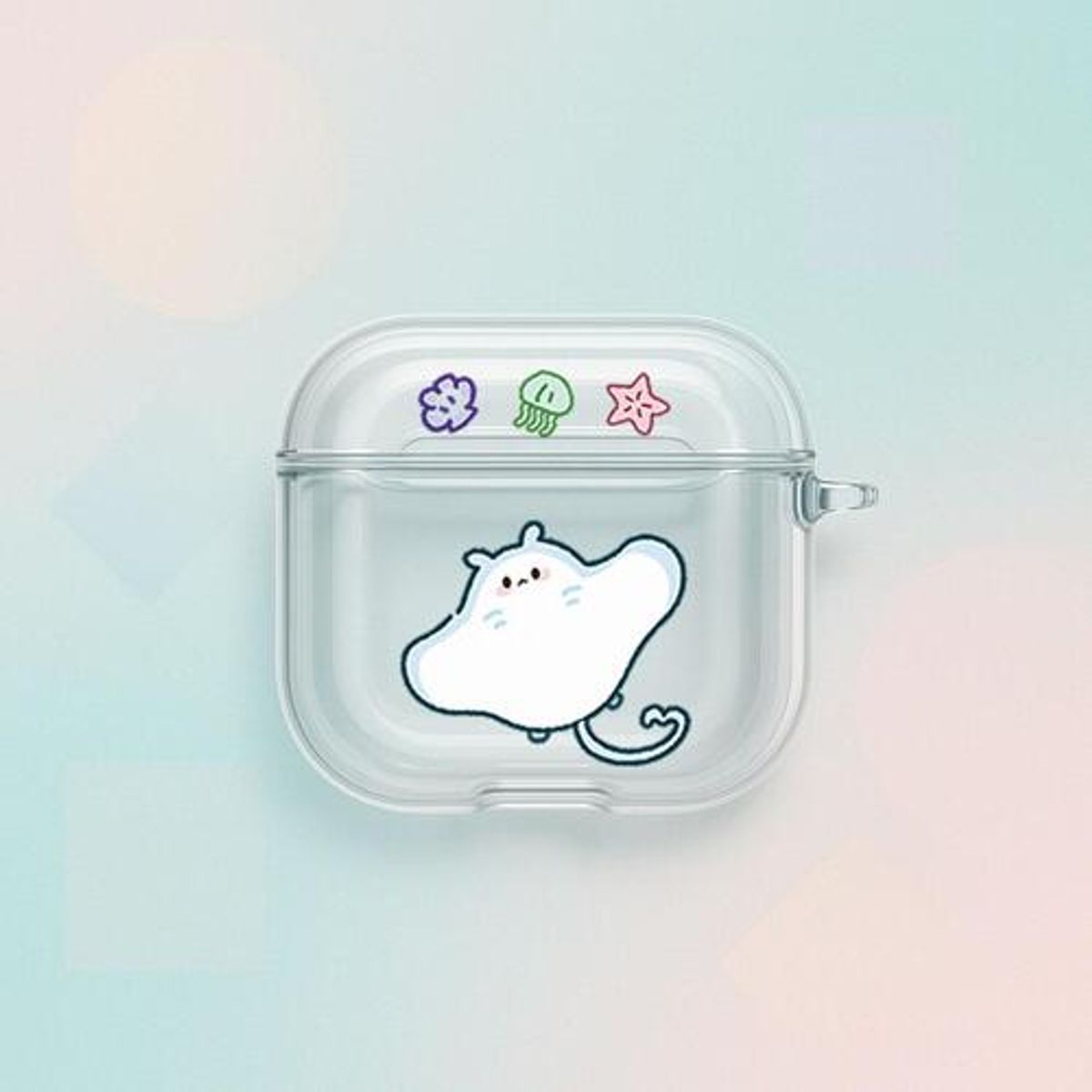 이레케이스앤굿즈(IRECASEGOODS) 아기가오리 에어팟 1 2 3 4 세대 프로 프로2 버즈2 버즈3 투명하드케이스