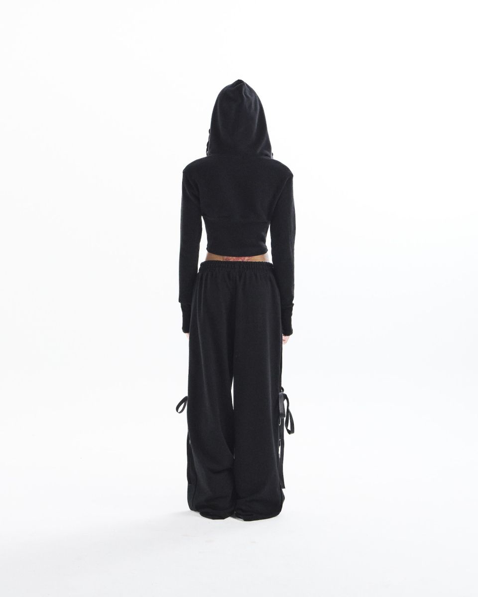 MUSINSA公式 | KAIYA tie me up hoodie zip-up