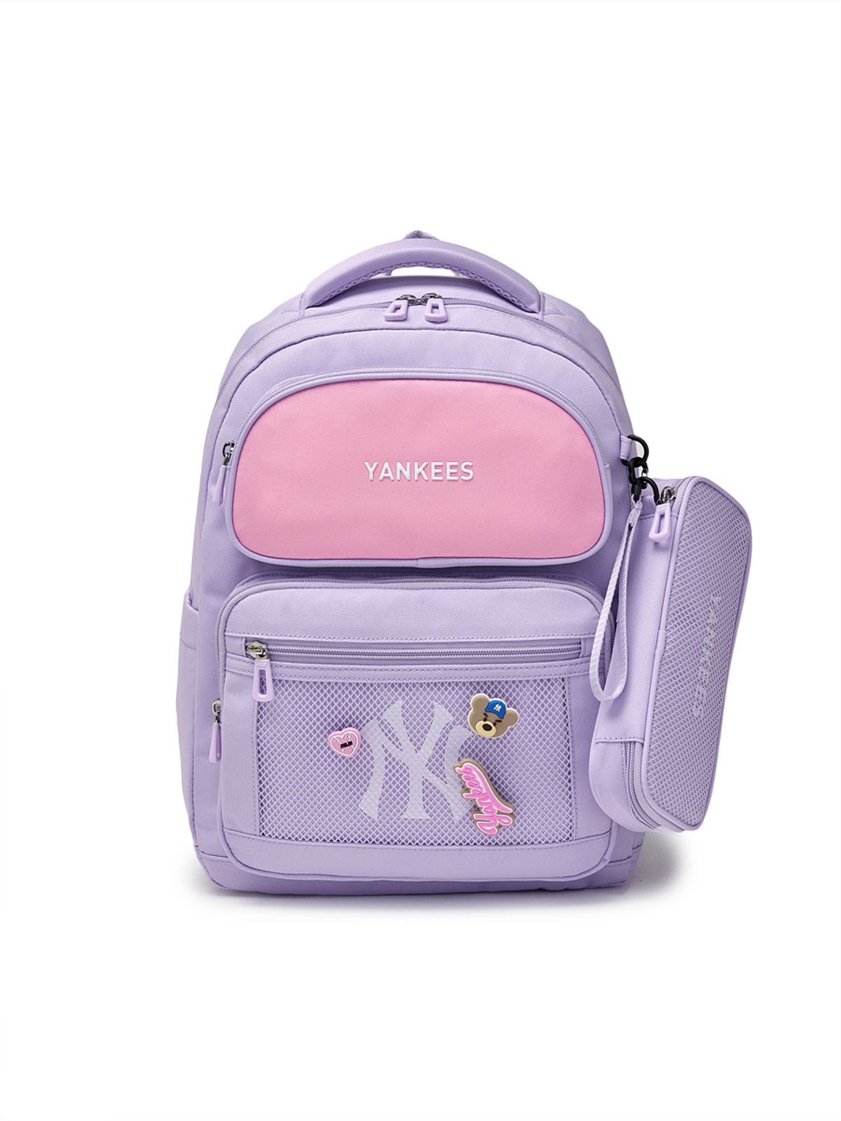 엠엘비 키즈(MLB KIDS) 태그 라이트 책가방 세트 NY (Lavender)