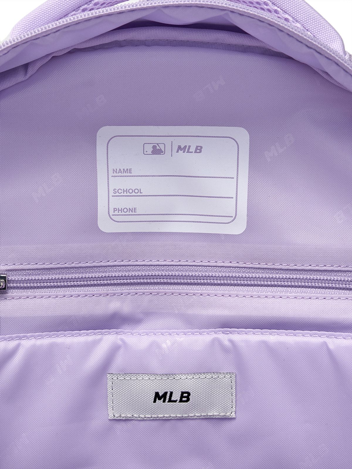 엠엘비 키즈(MLB KIDS) 태그 라이트 책가방 세트 NY (Lavender)