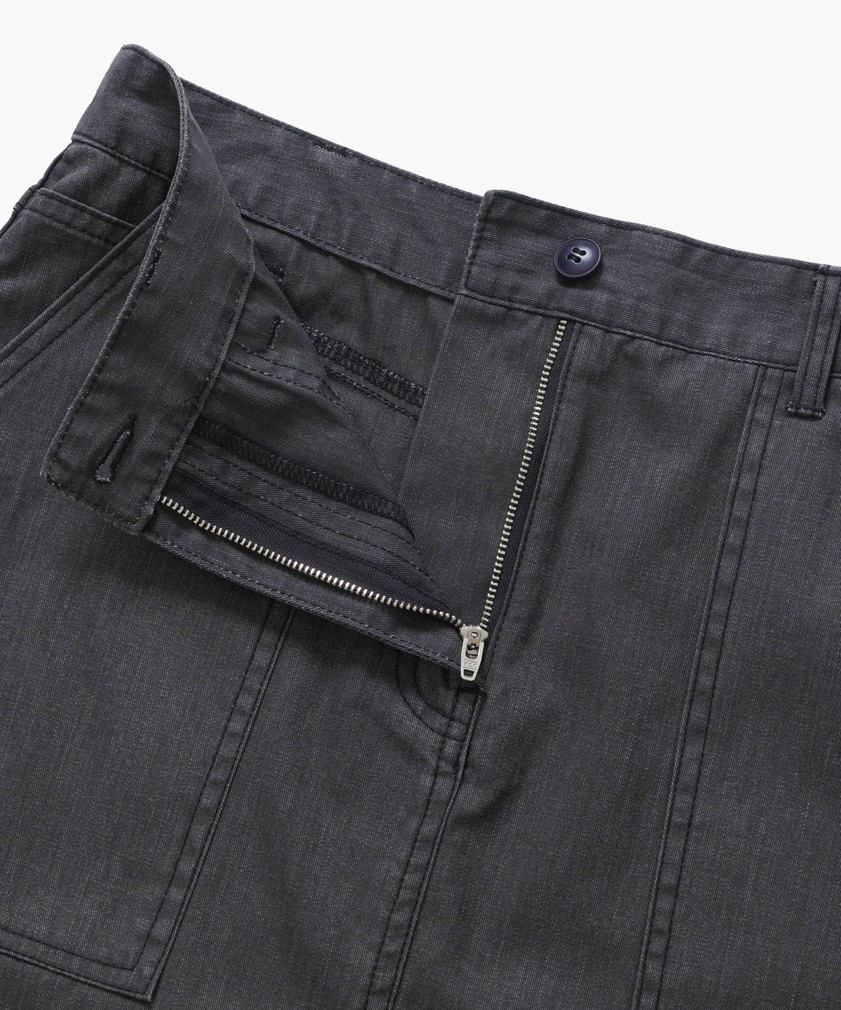 유니버셜 오버롤(UNIVERSAL OVERALL) SLUB FATIGUE LONG SKIRT BLACK