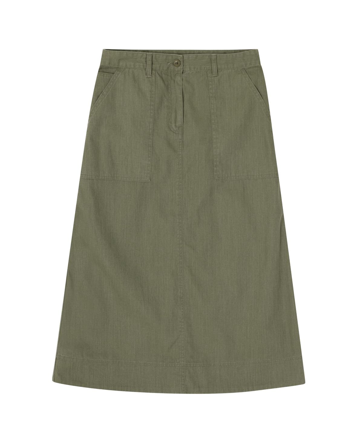 유니버셜 오버롤(UNIVERSAL OVERALL) SLUB FATIGUE LONG SKIRT KHAKI