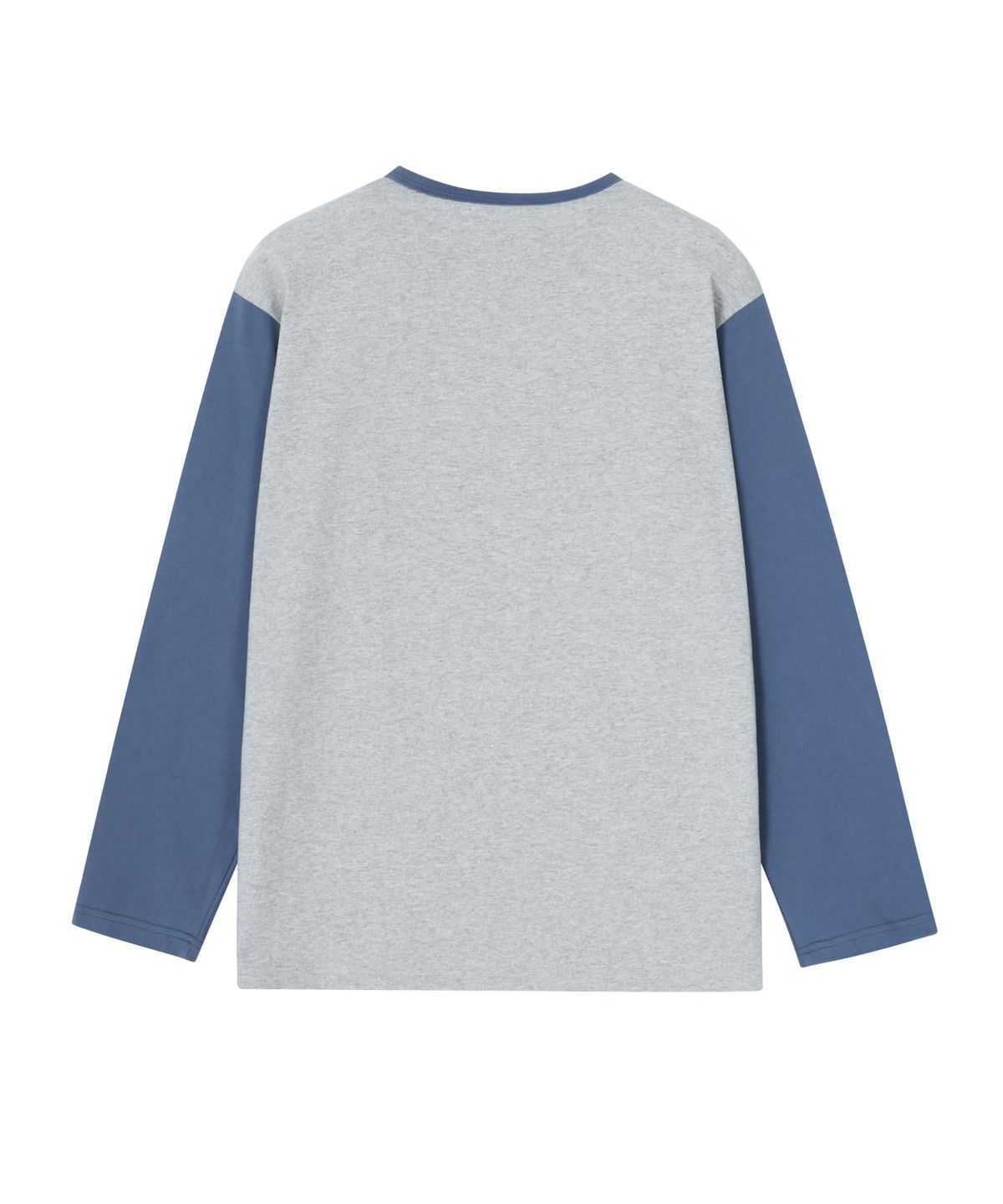 유니버셜 오버롤(UNIVERSAL OVERALL) COLOR BLOCK LONG SLEEVE T-SHIRT MELANGE GREY