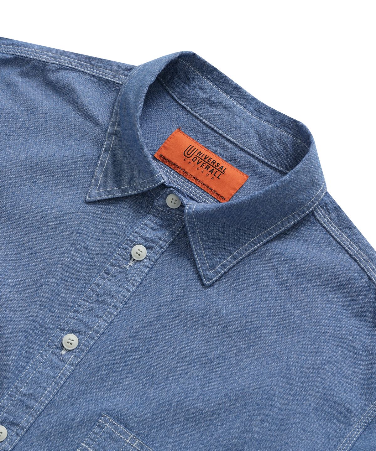 유니버셜 오버롤(UNIVERSAL OVERALL) STANDARD CHAMBRAY SHIRTS LIGHT BLUE