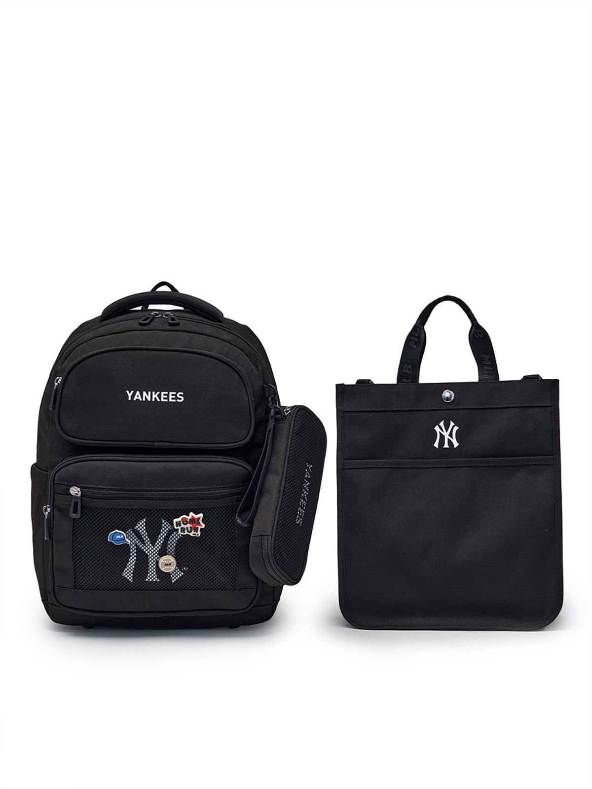 엠엘비 키즈(MLB KIDS) 태그 라이트 책가방 세트 NY (Black)