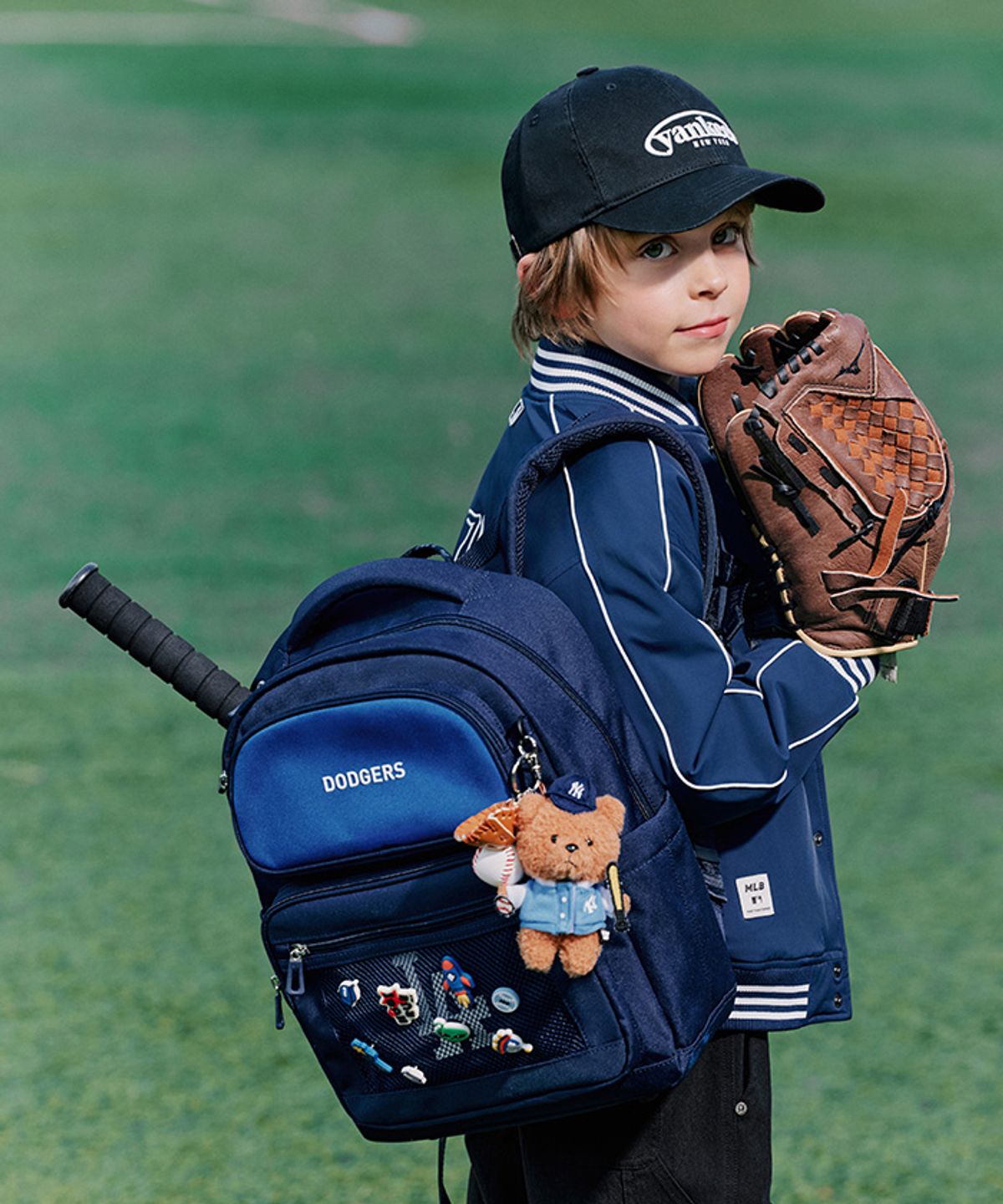 엠엘비 키즈(MLB KIDS) 태그 라이트 책가방 세트 LA (Navy)