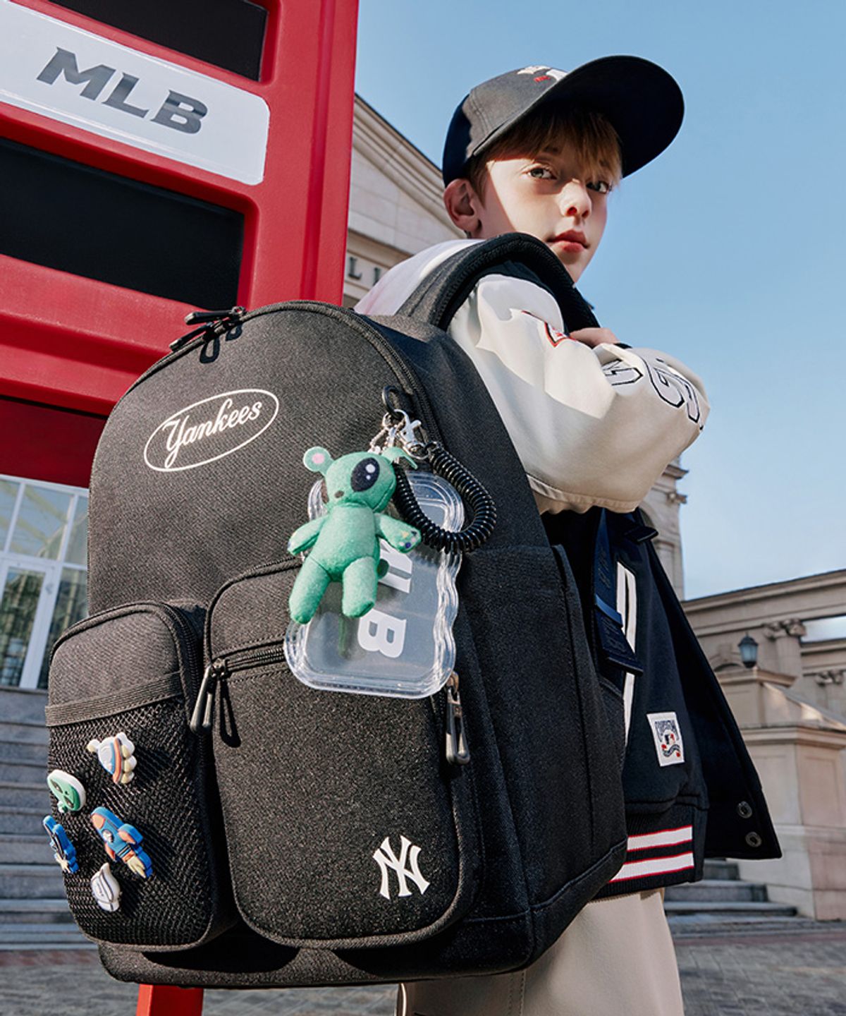 엠엘비 키즈(MLB KIDS) 태그 팝 백팩 NY (Black)