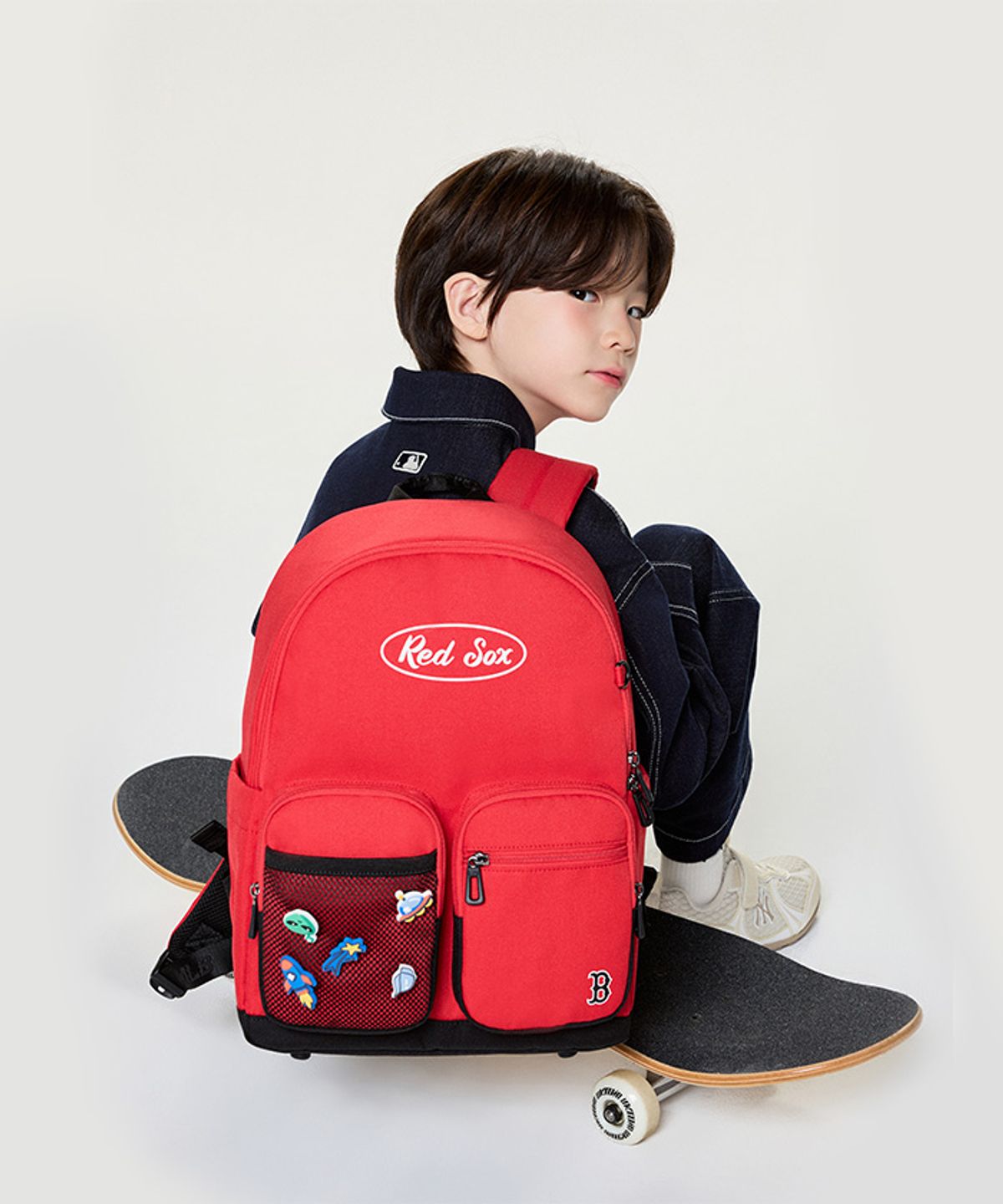 엠엘비 키즈(MLB KIDS) 태그 팝 백팩 BOS (Red)
