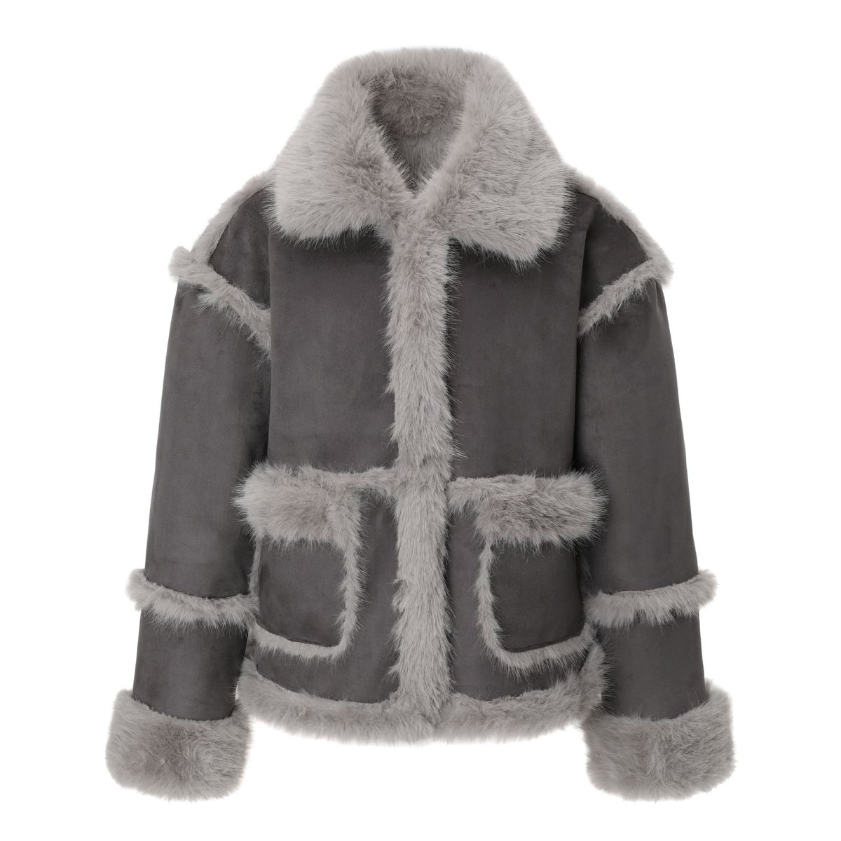 카키포인트(KHAKIPOINT) Shearing Fur Mustang (charcoal)