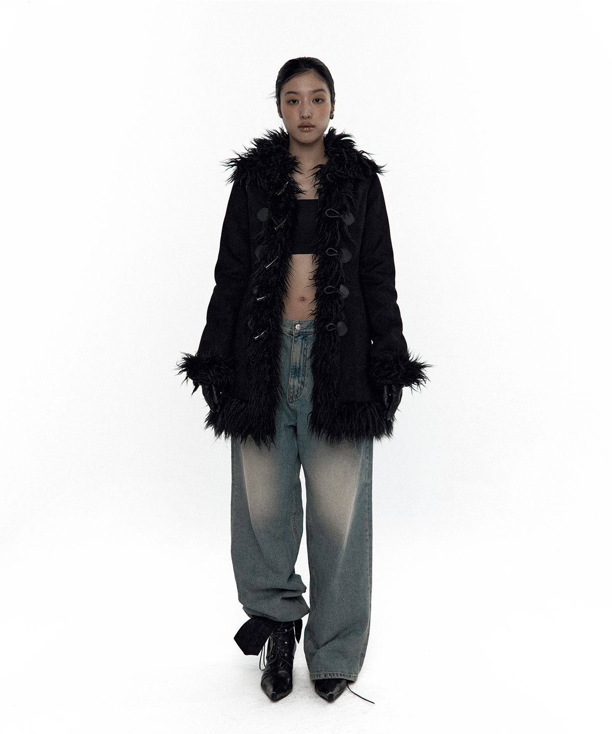 카시코(KASHIKO) Fur Duffle Mustang
