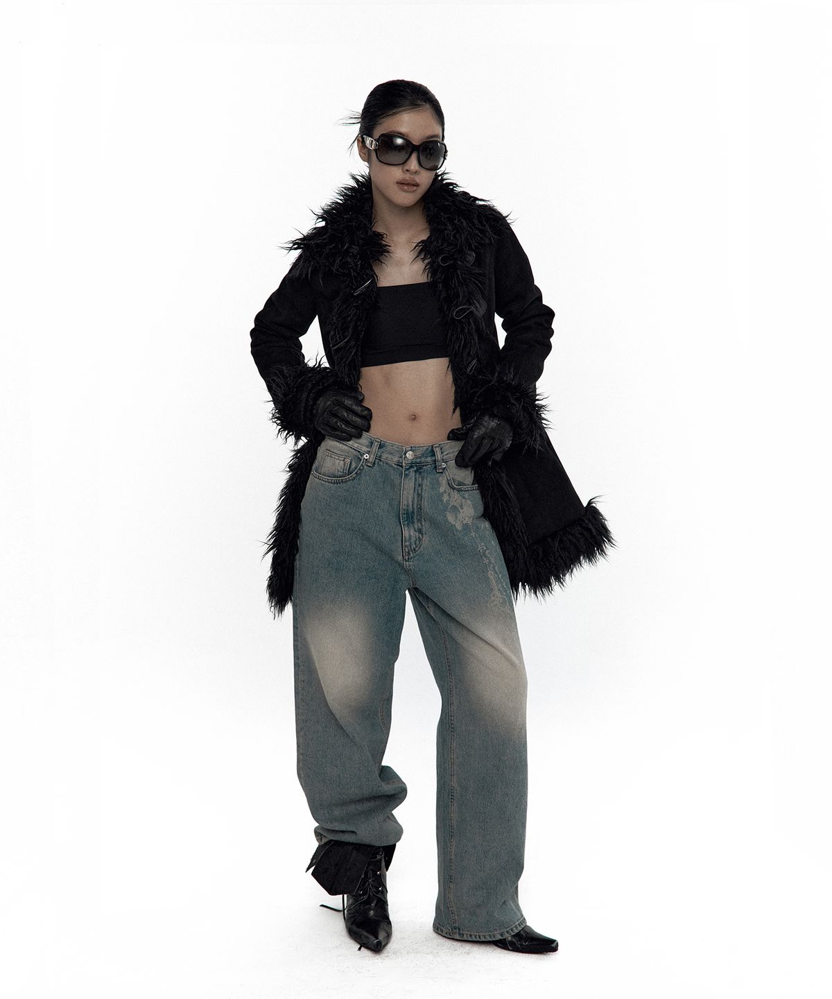 카시코(KASHIKO) Fur Duffle Mustang