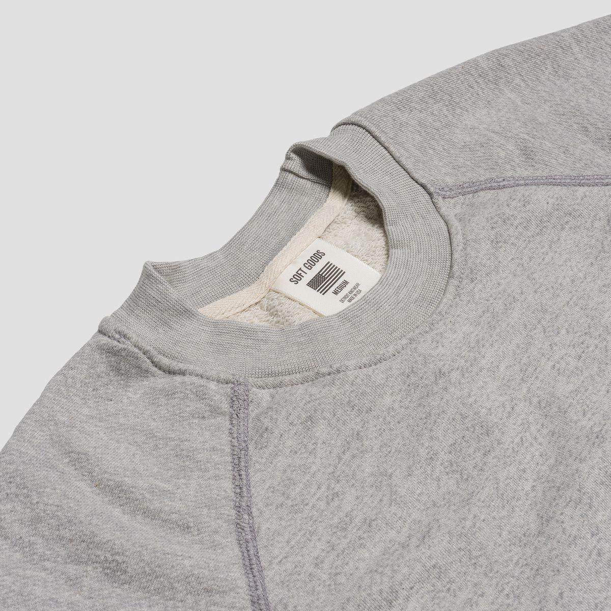 소프트굿즈(SOFT GOODS MFG) 테리 스웻셔츠, 헤더그레이