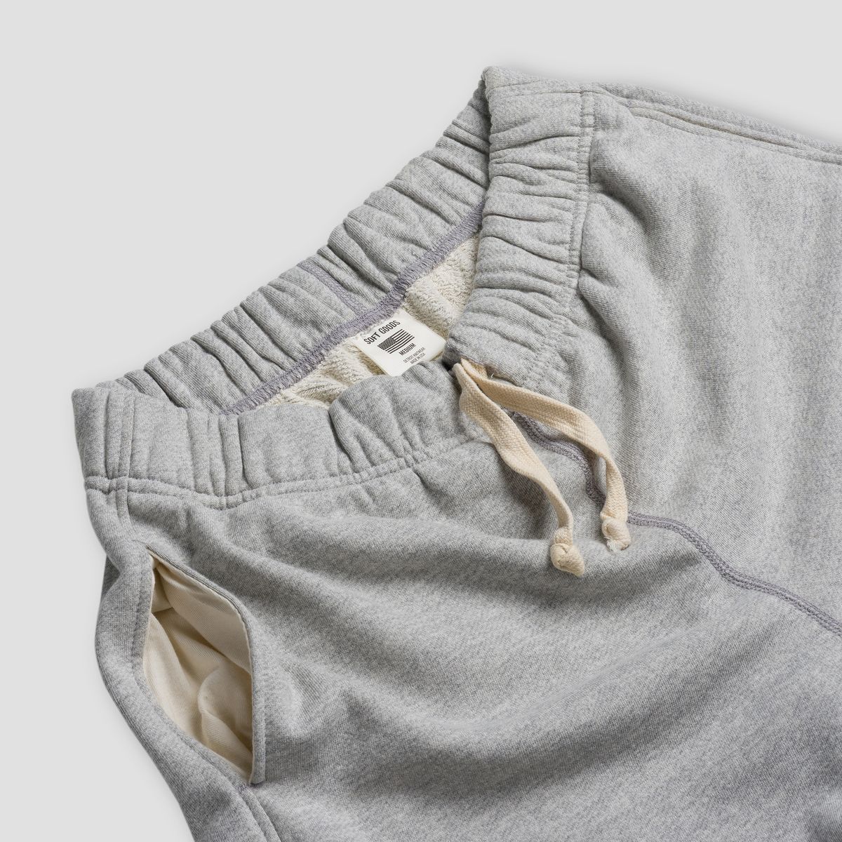 소프트굿즈(SOFT GOODS MFG) 테리 스웻 쇼츠, 헤더그레이
