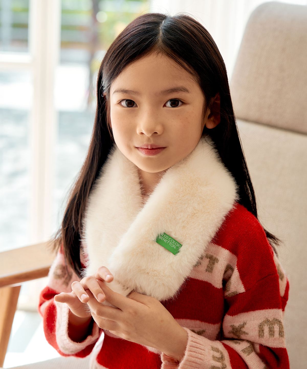 베네통키즈(BENETTONKIDS) 페이크 퍼 방한 넥커버 (5colors)