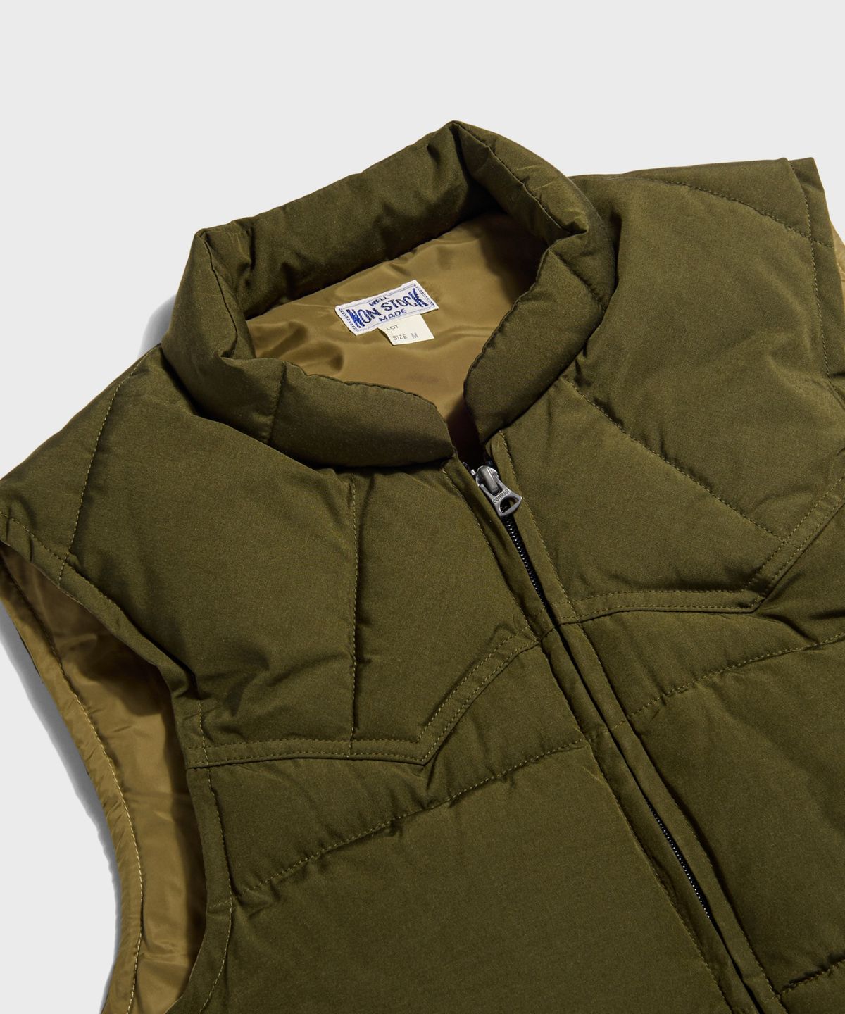 브론슨(BRONSON) Wind Break Quilting Vest Olive
