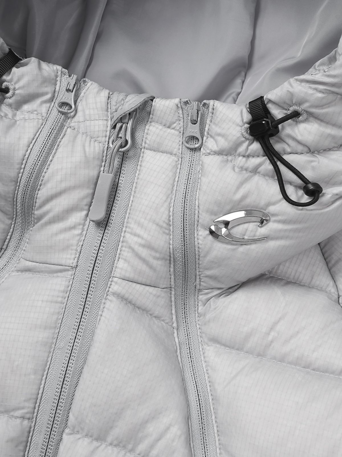 르렌느(LERENNE) Light Duck Down Hood Padding - Grey