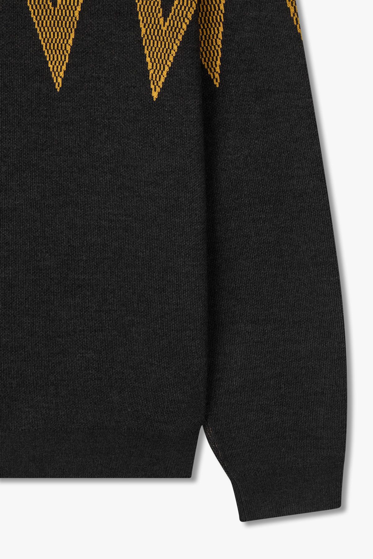 아르마니 익스체인지(ARMANI EXCHANGE) 남성 배색 로고 디테일 크루넥 니트_다크 그레이 A415332021