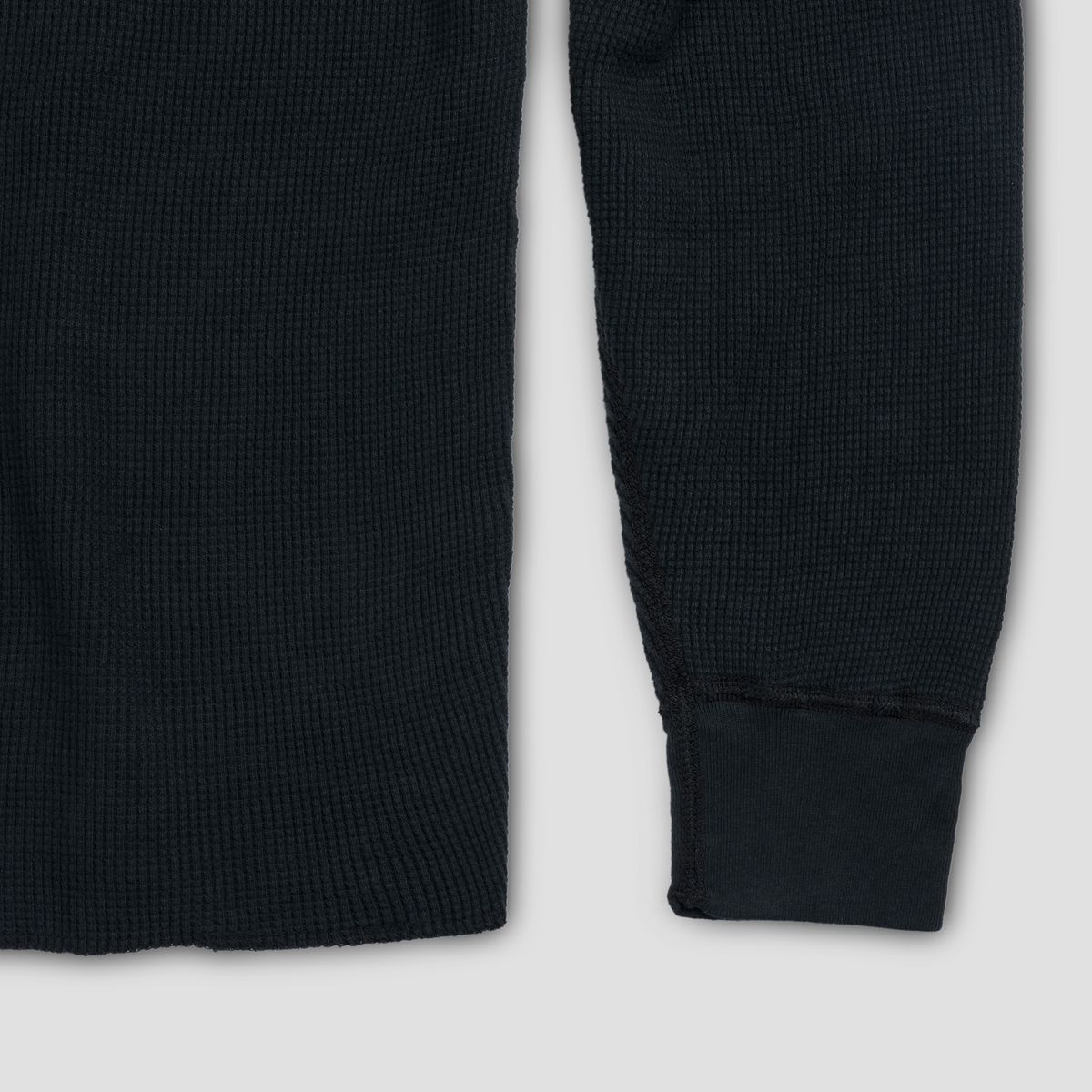 소프트굿즈(SOFT GOODS MFG) 써멀 롱슬리브 티셔츠, 빈티지블랙