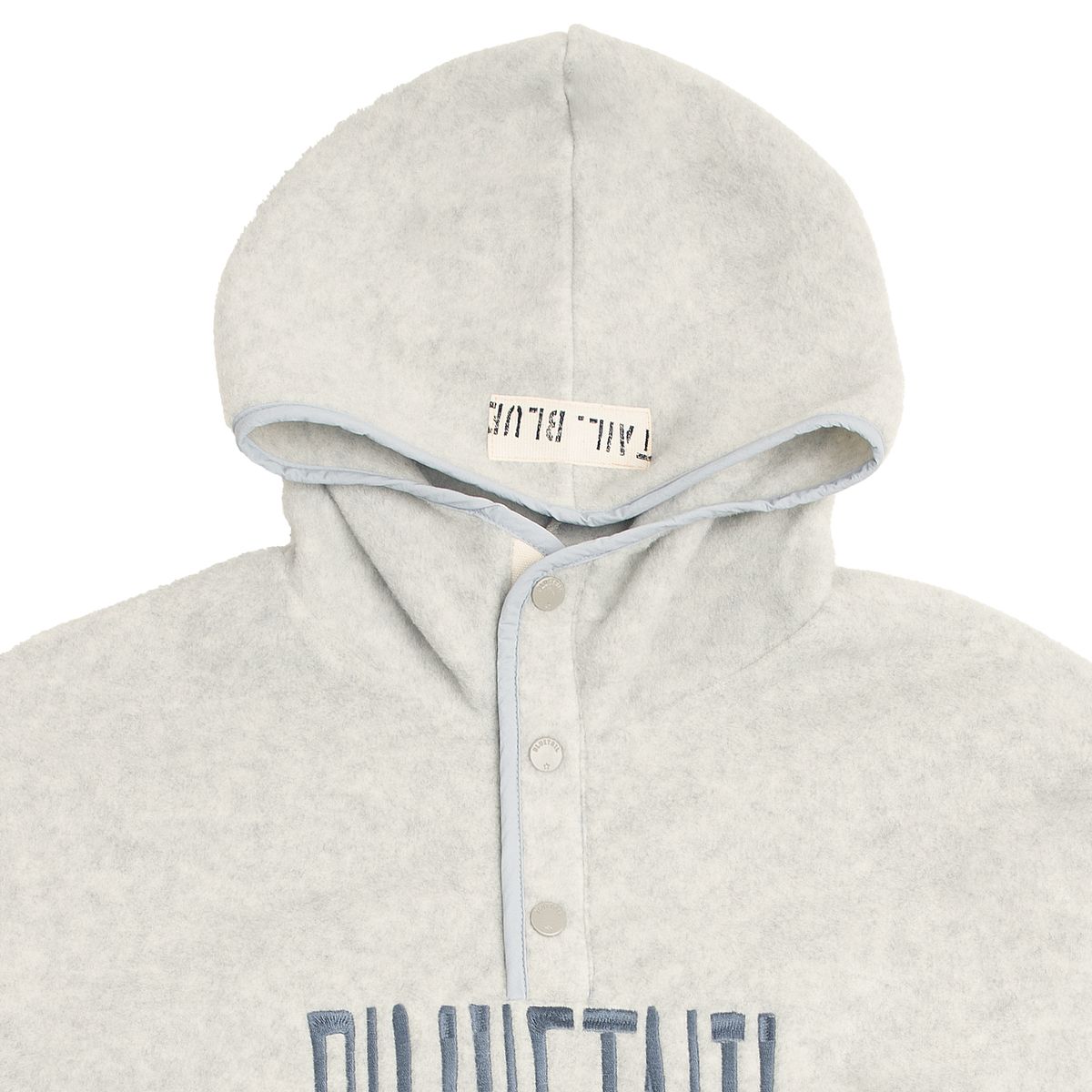 블루테일(BLUETAIL) AZI1TS03LG 라이트그레이 플리스 아노락 후드티셔츠