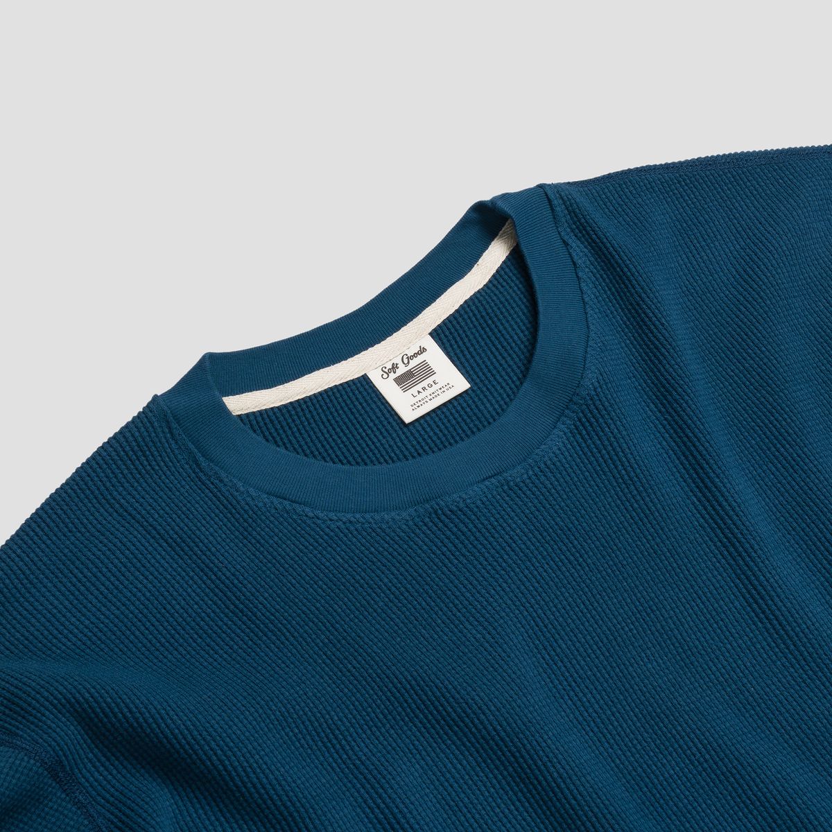 소프트굿즈(SOFT GOODS MFG) 써멀 롱슬리브 티셔츠, 딥틸