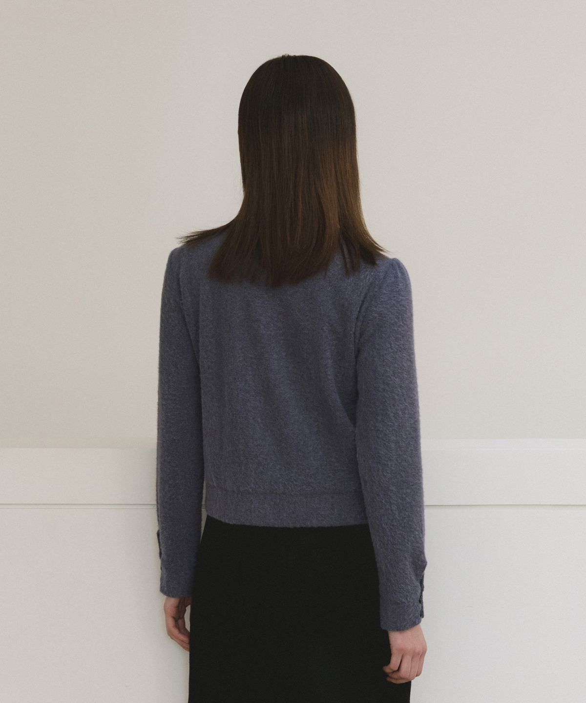 리올그(REORG) COC DOUBLE BUTTON CARDIGAN BLUE NIGHT