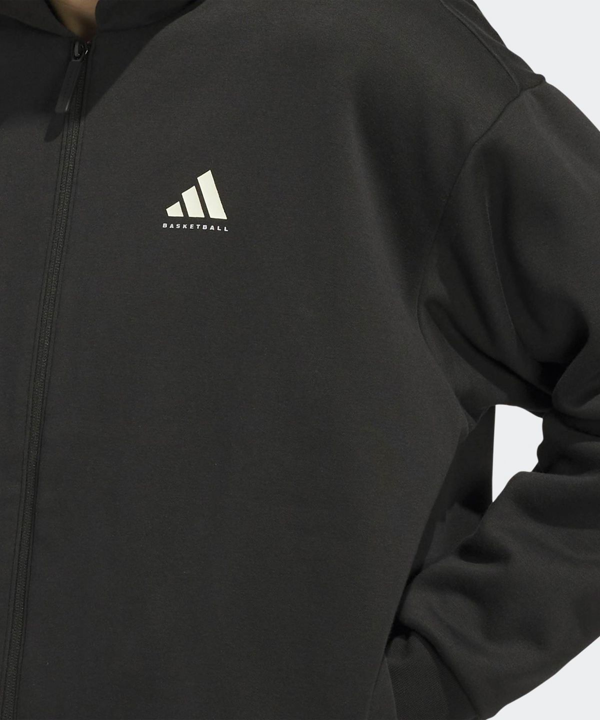 아디다스(ADIDAS) 바스켓볼 풀집 후디 - 블랙 / KB3064