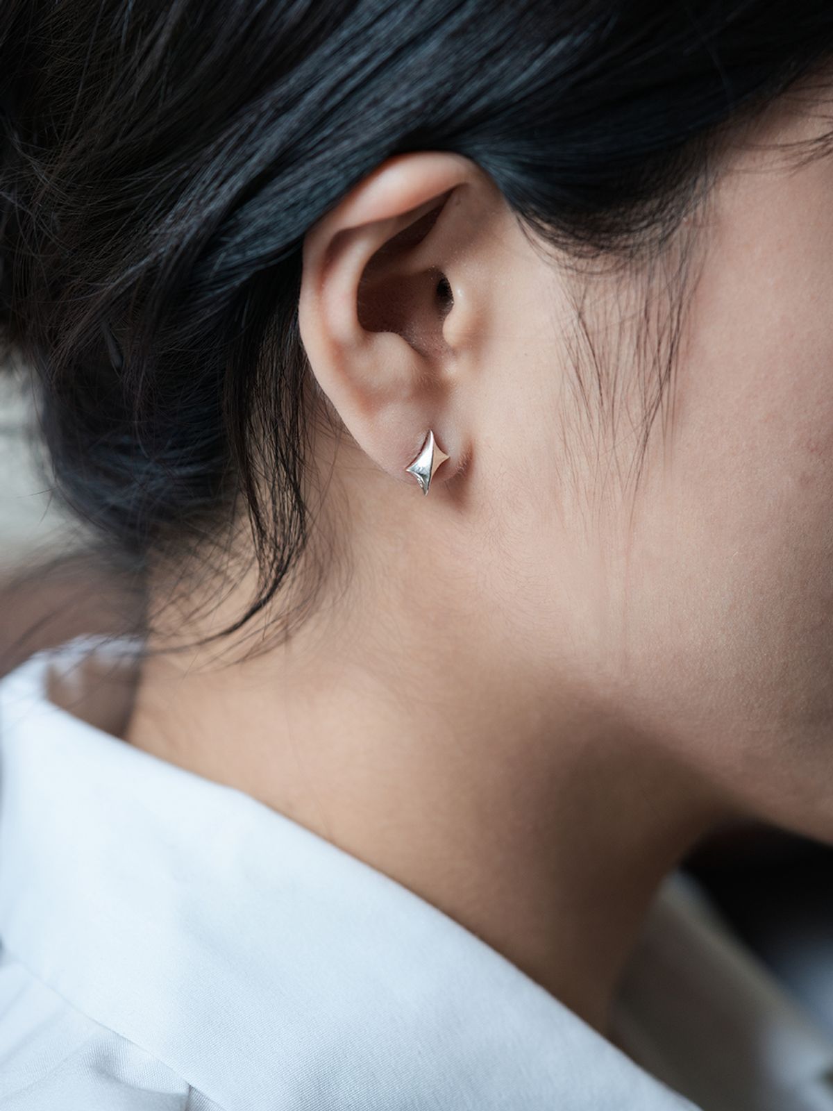 오버그레이(OVERGREY) Headlight Earrings S - Silver