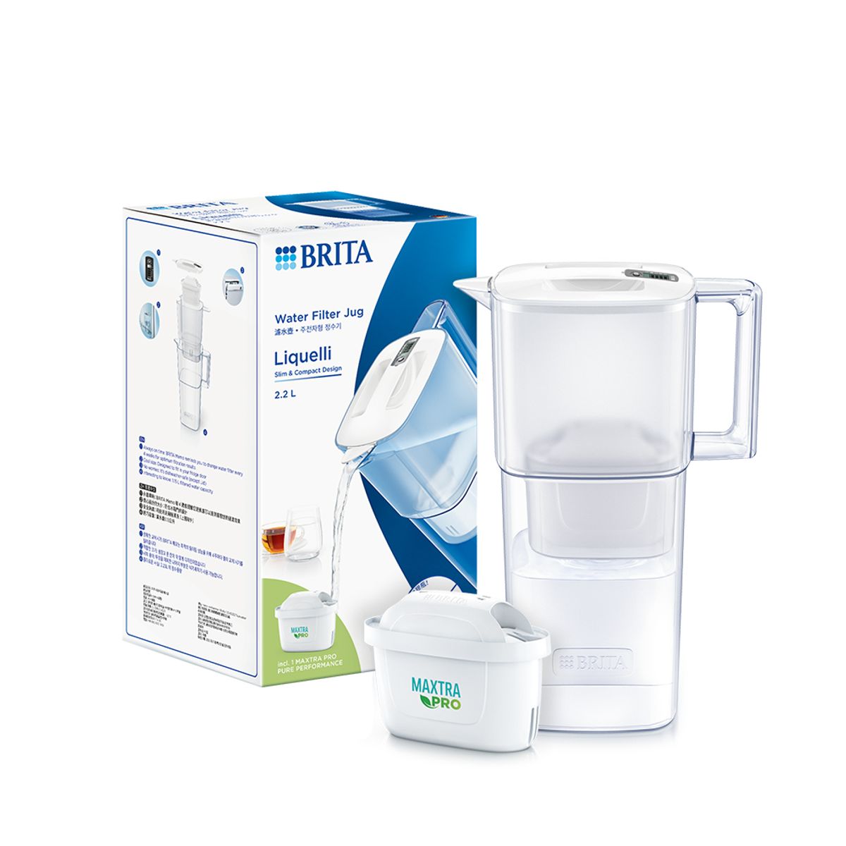 브리타(BRITA) 정수기 리켈리 2.2L+기본필터 1입
