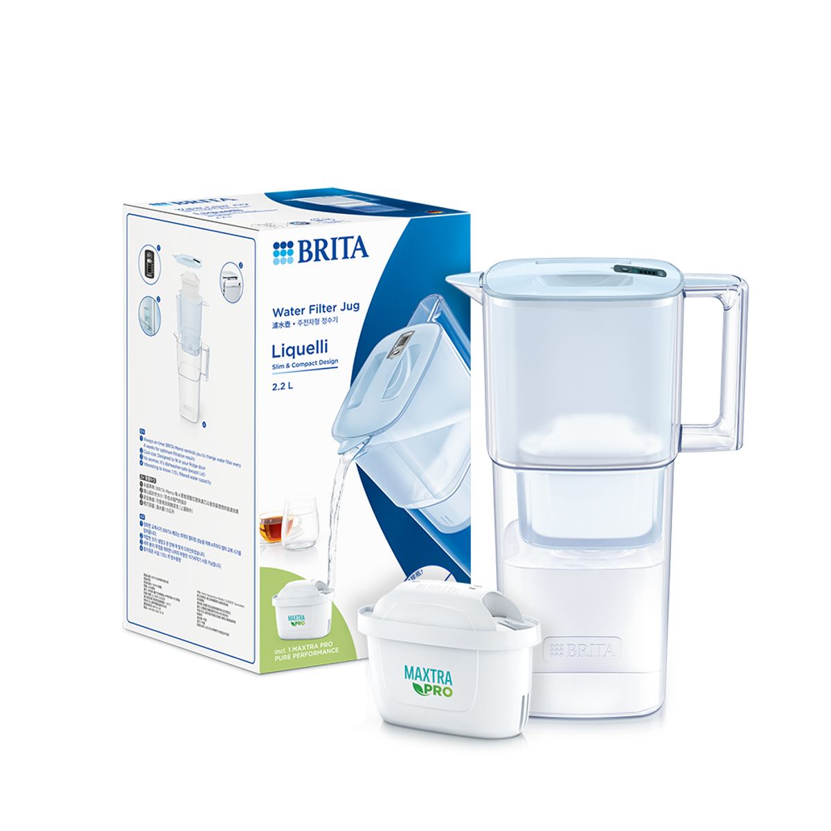 브리타(BRITA) 정수기 리켈리 2.2L+기본필터 1입