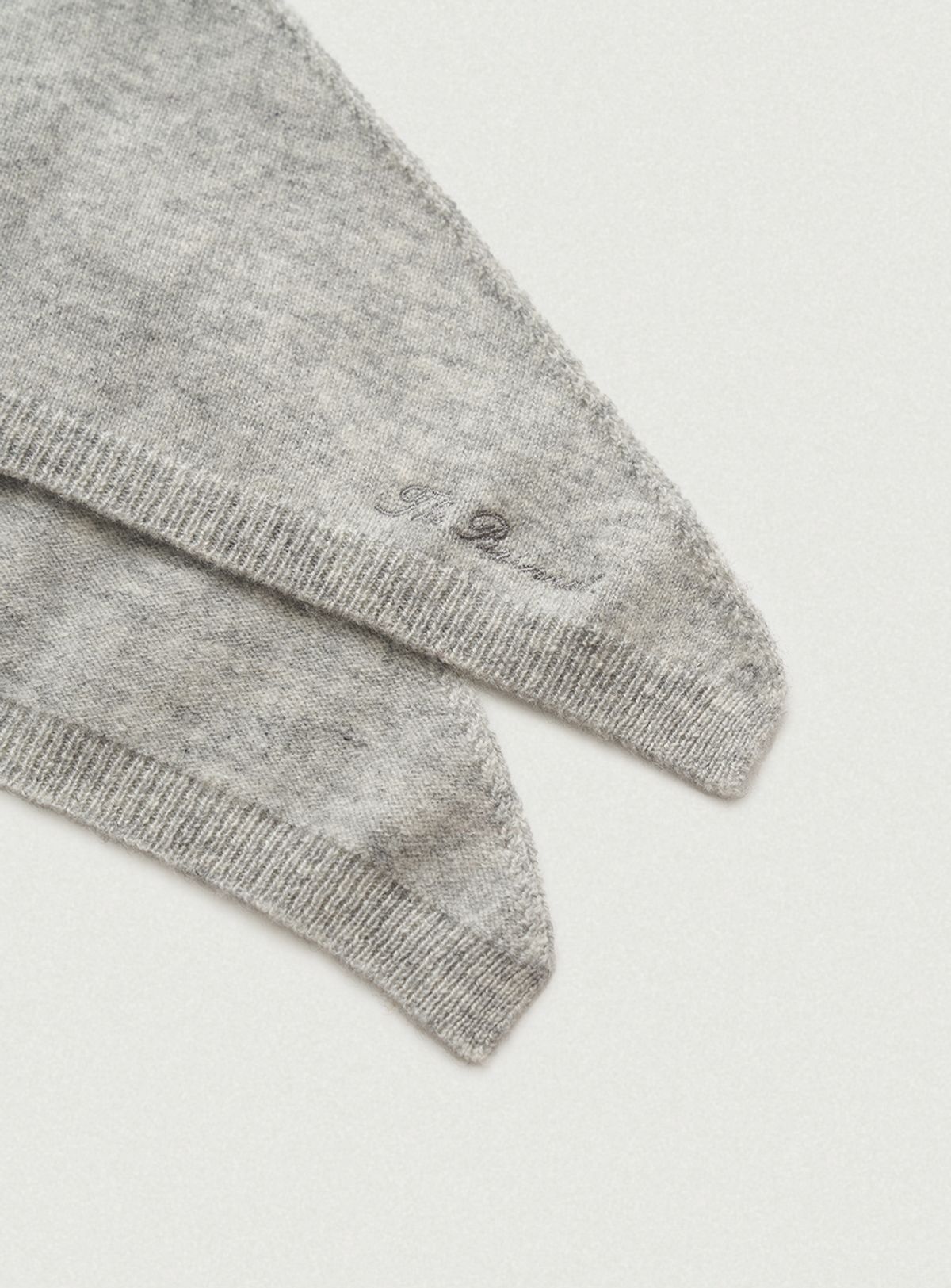 더바넷(THEBARNNET) Plain Cashmere Knit Scarf_Grey
