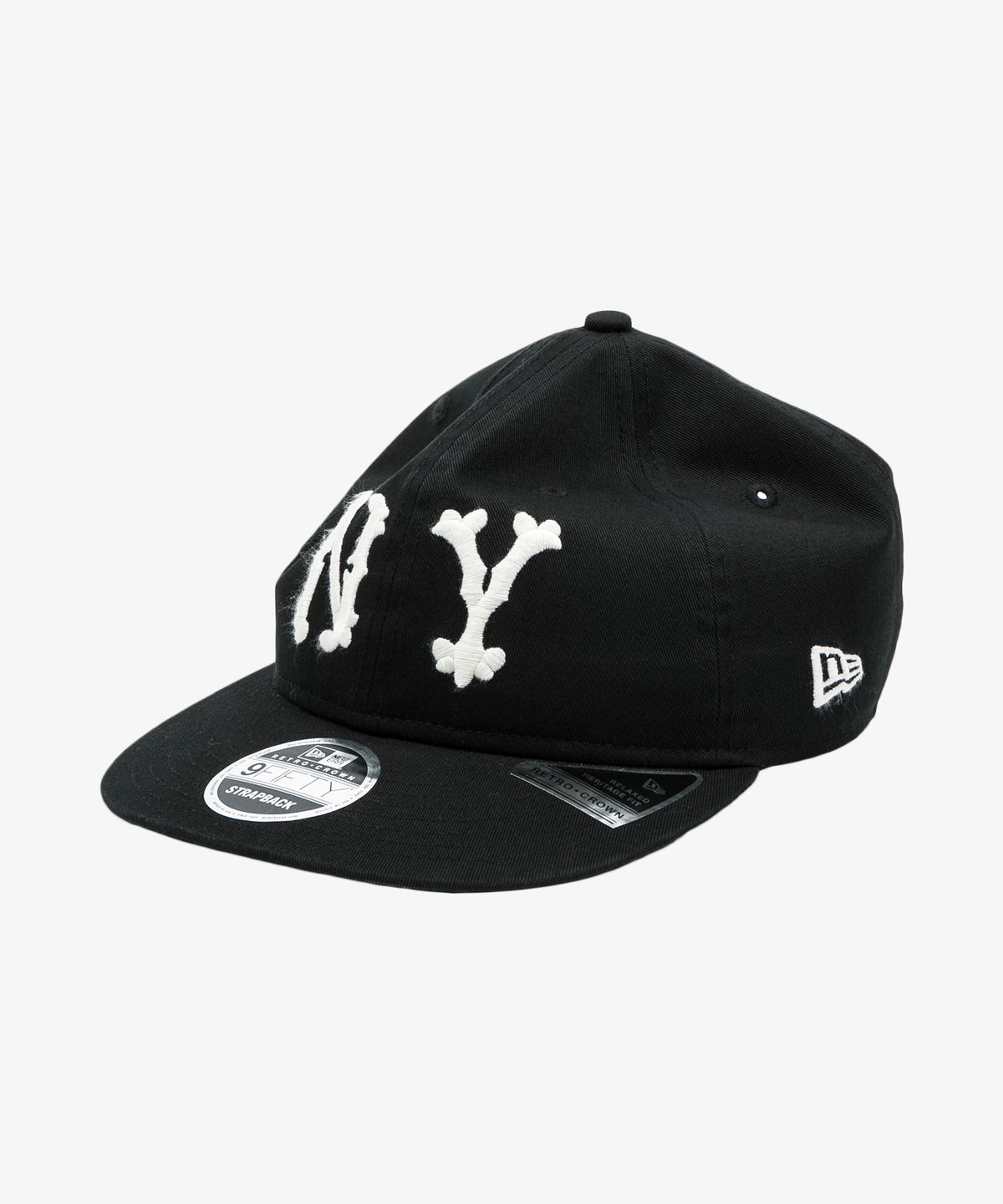 뉴에라(NEW ERA) MLB 쿠퍼스타운 뉴욕 양키스 하이랜더스 레트로 크라운 스트랩백 블랙