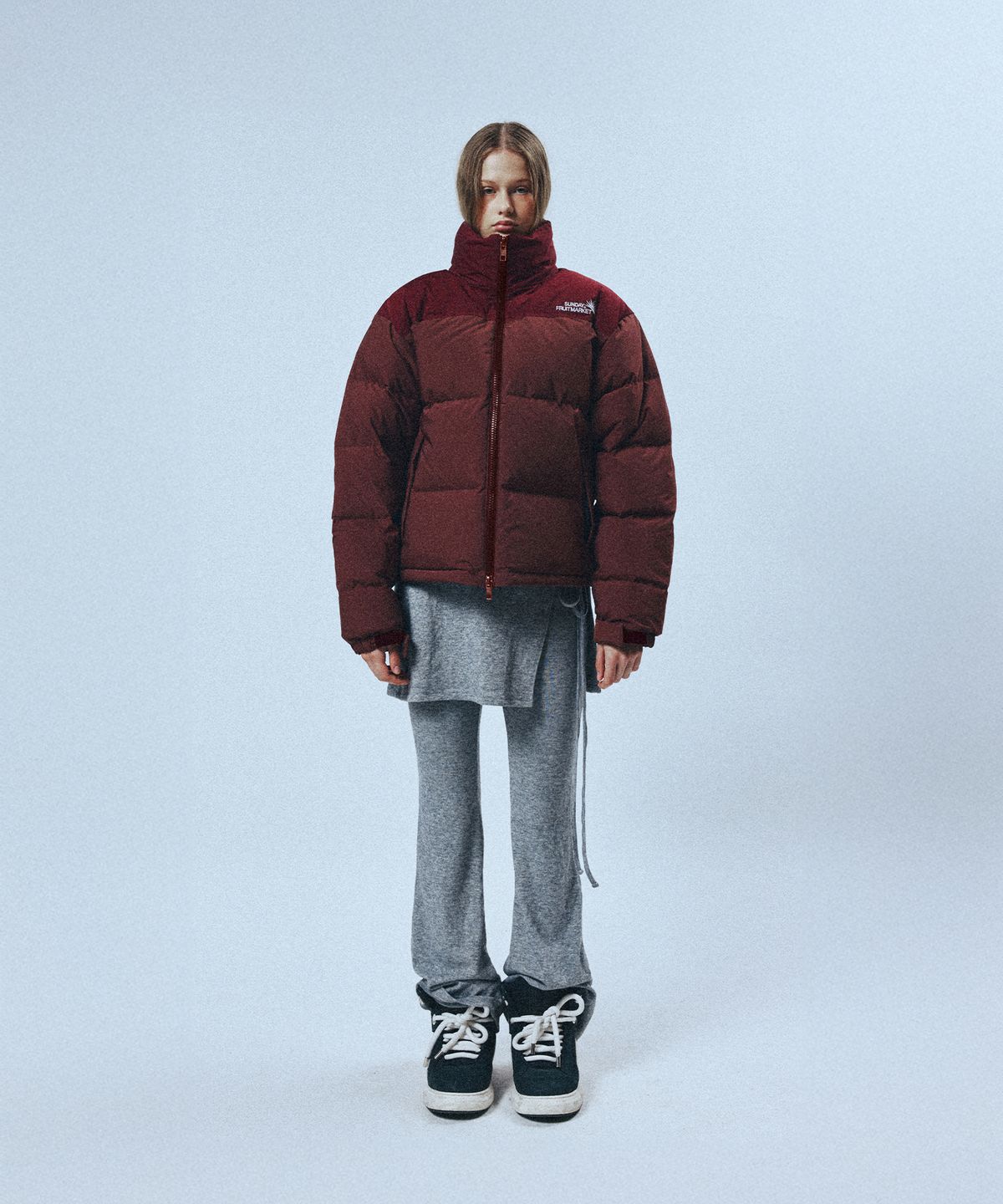 선데이후르츠마켓(SUNDAY FRUIT MARKET) SUNDAY DOWN PUFFER BURGUNDY