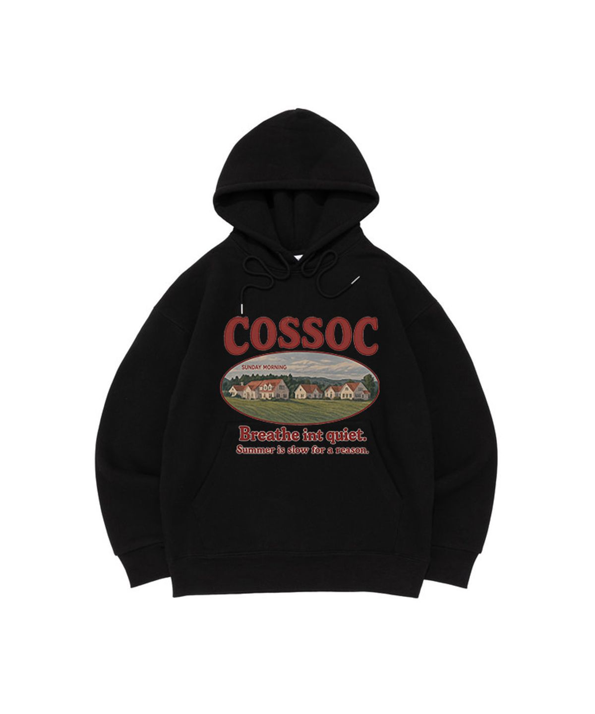 코소(COSO) CC 선데이 모닝 후드 티셔츠(블랙)