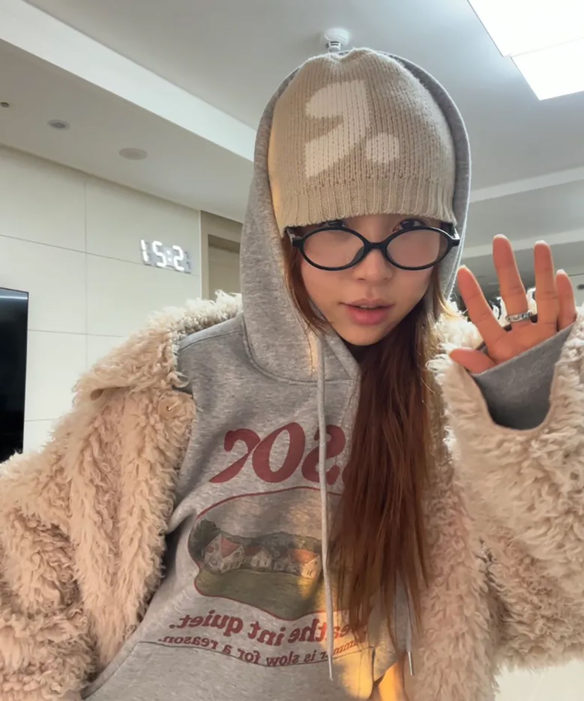 코소(COSO) CC 선데이 모닝 후드 티셔츠(그레이)