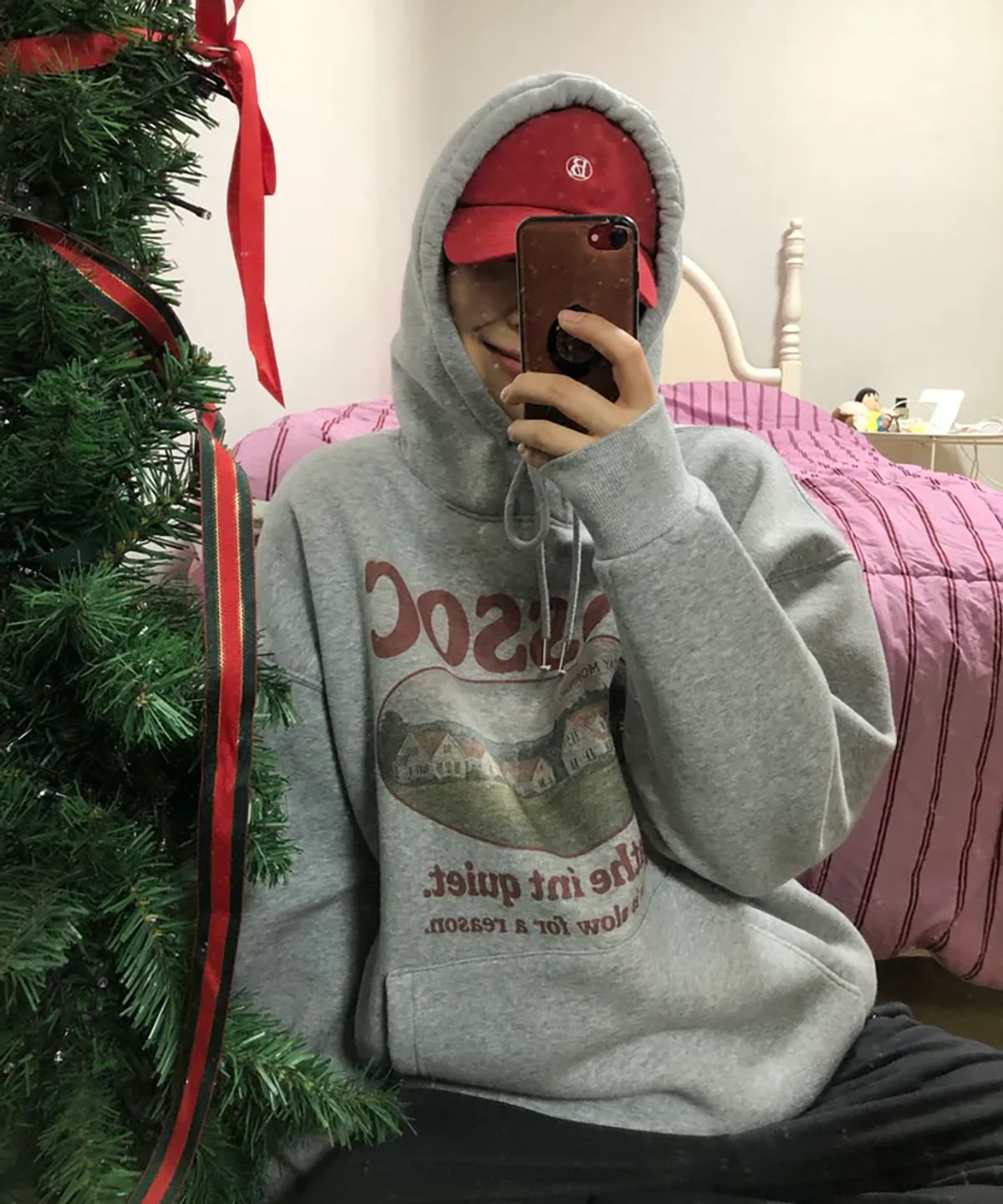 코소(COSO) CC 선데이 모닝 후드 티셔츠(그레이)