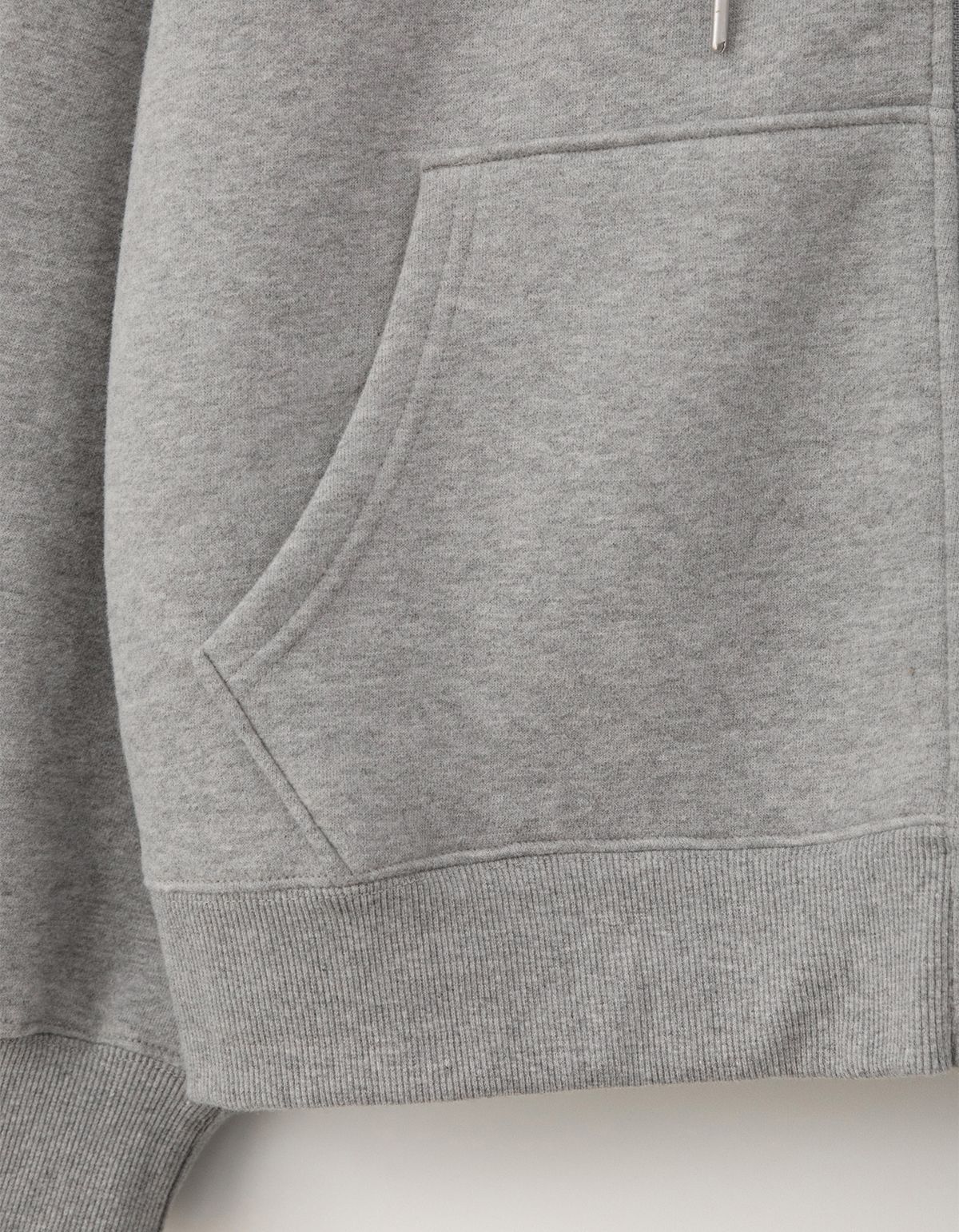 썸웨어버터(SOMEWHEREBUTTER) Corduroy Logo Hoodie Zip-Up - Grey