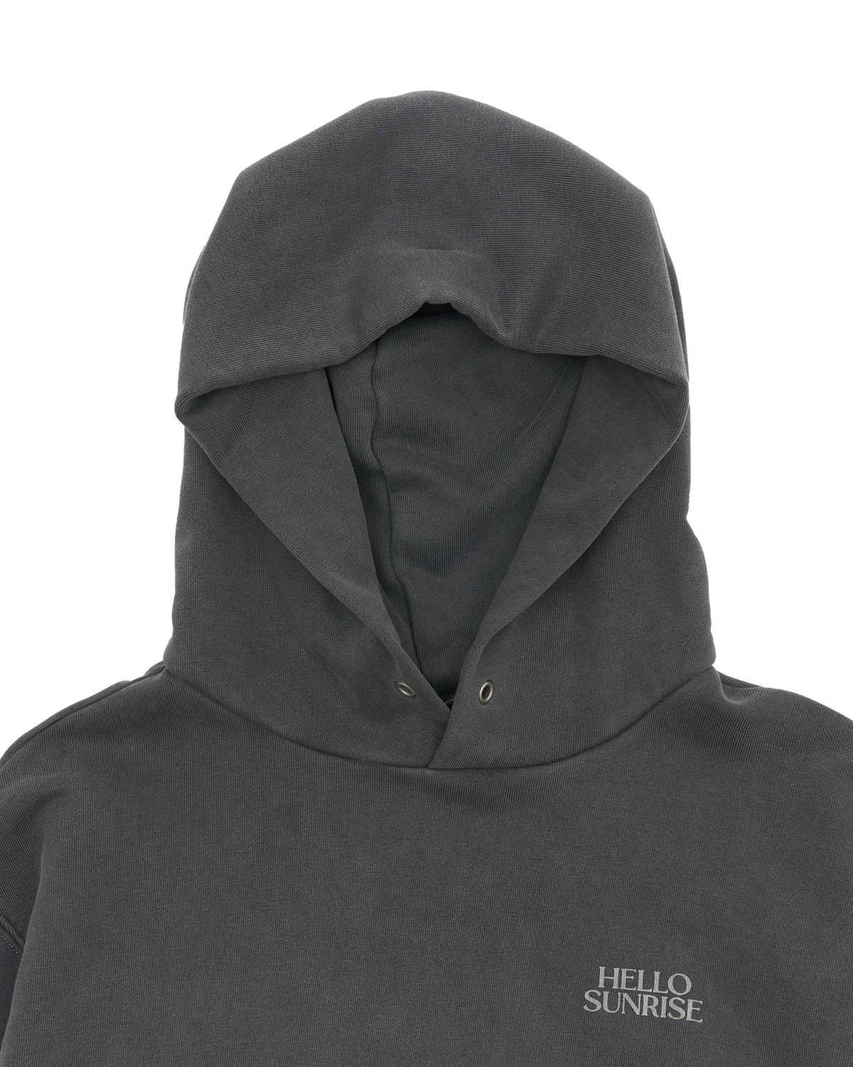 헬로 선라이즈(HELLO SUNRISE) HS OG Logo Hoodie_VTG Charcoal
