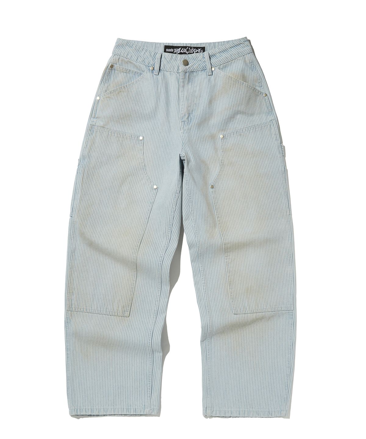 스웨이드(SUADE) STRIPE DOUBLE KNEE DENIM [BLUE]