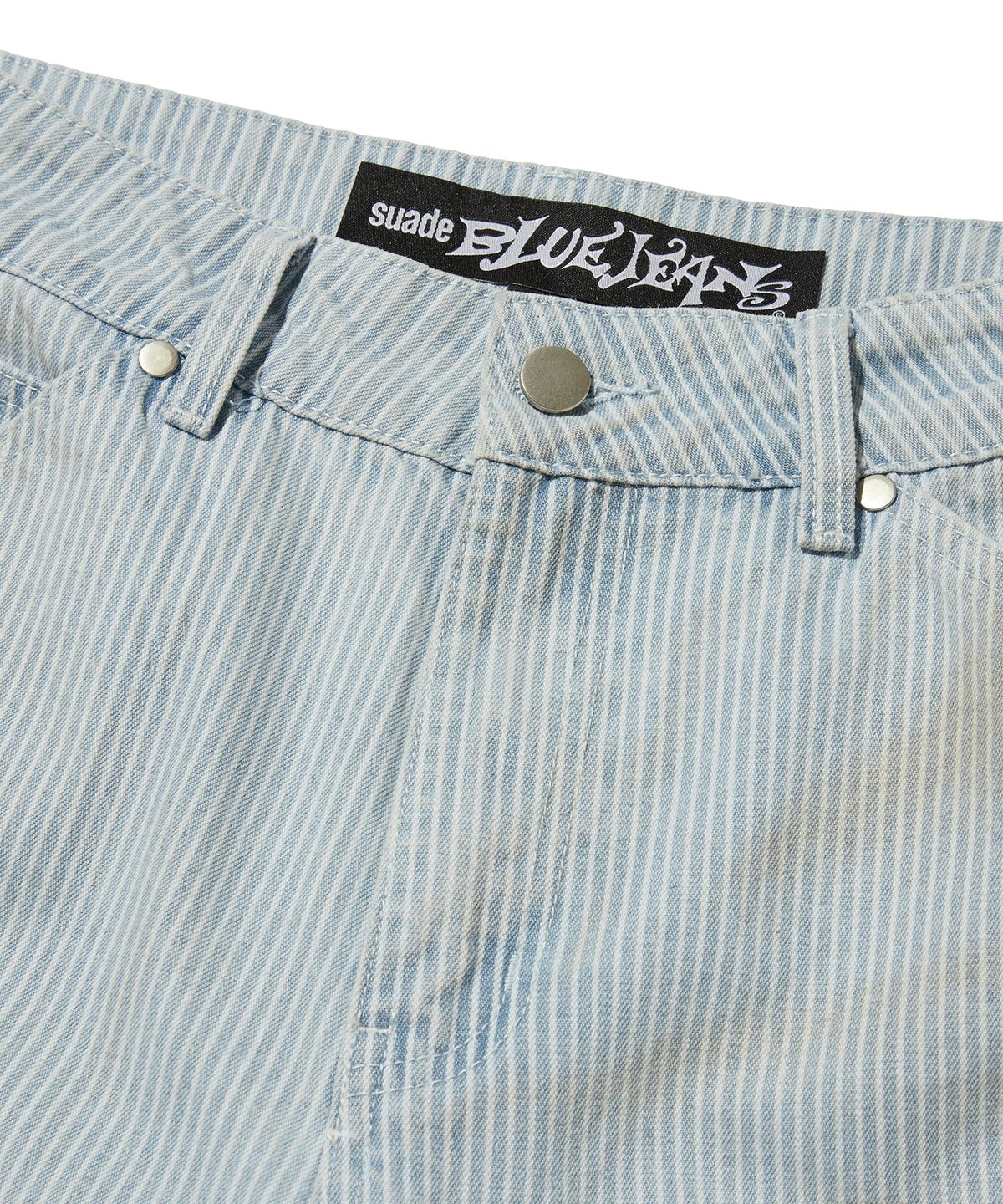 스웨이드(SUADE) STRIPE DOUBLE KNEE DENIM [BLUE]