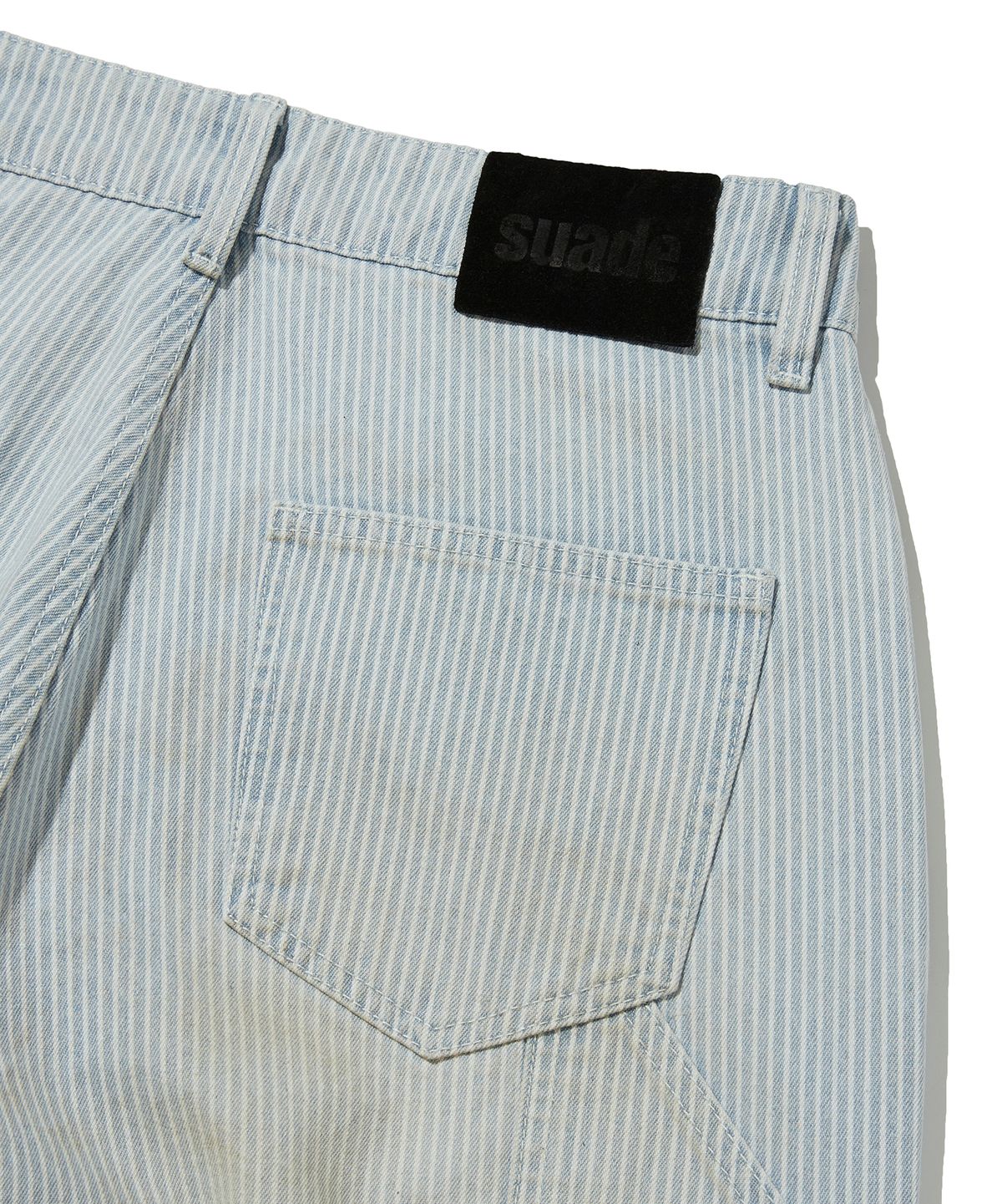 스웨이드(SUADE) STRIPE DOUBLE KNEE DENIM [BLUE]