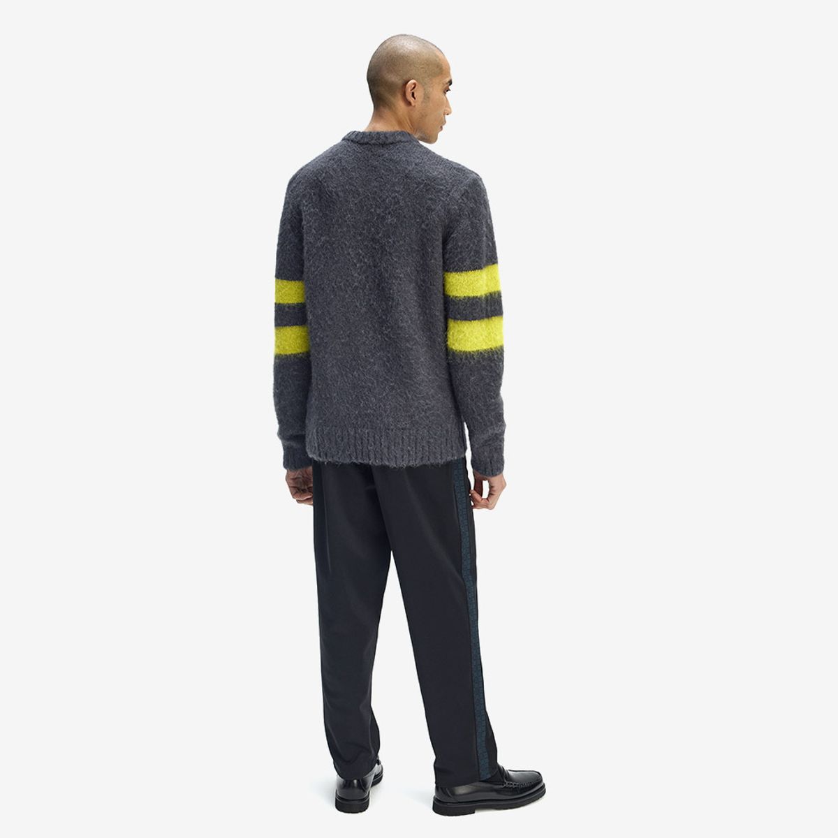 프레드페리(FRED PERRY) [Sharp] 청키 팁 슬리브 니트 - 앵커 그레이 AFPM2531551-297