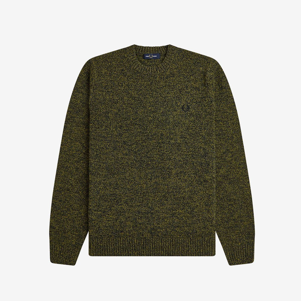 프레드페리(FRED PERRY) [Sharp] 트위스트 말 니트 - 앵커그레이/테니스볼옐로우/블랙 AFPM2531549-43A