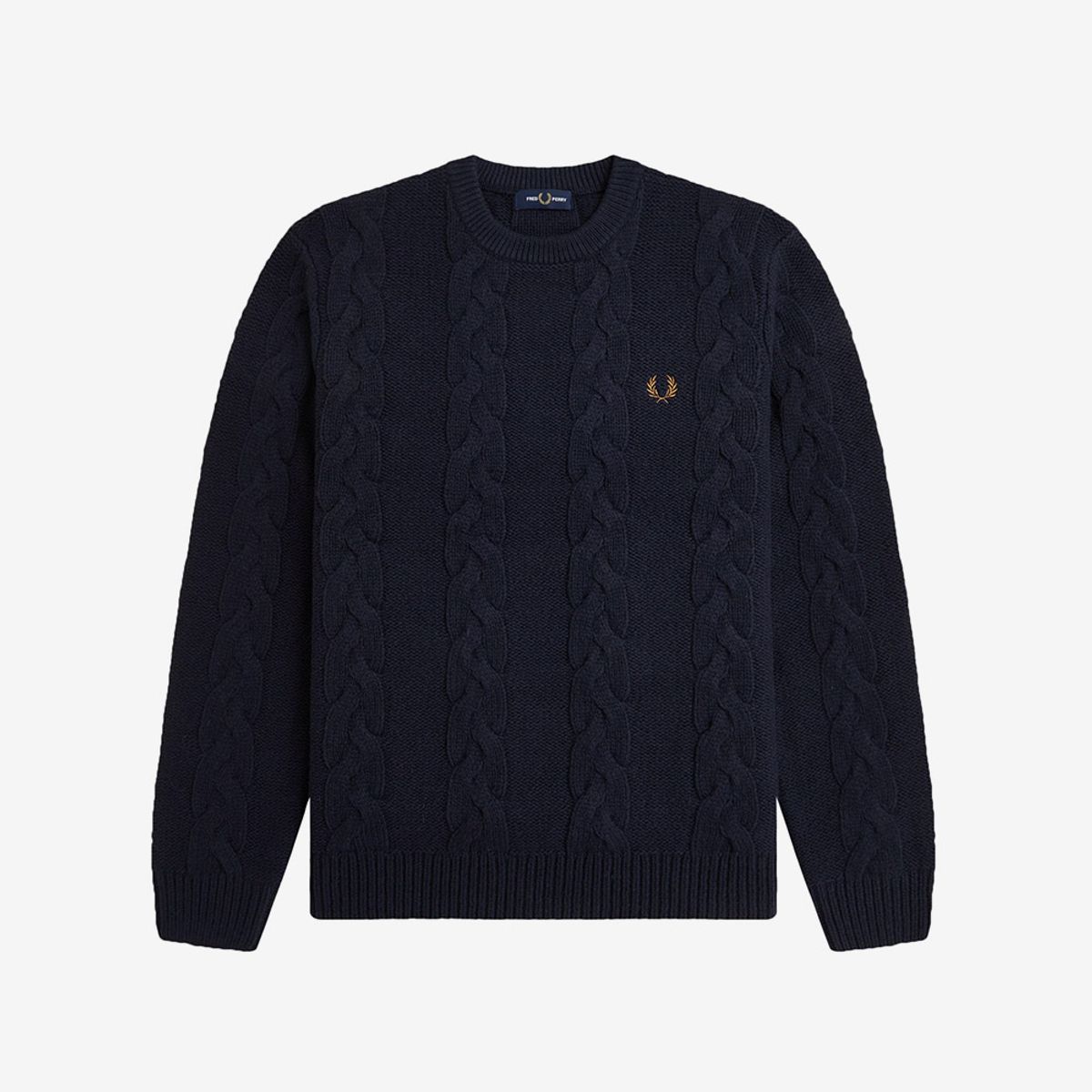 프레드페리(FRED PERRY) [Sharp] 청키 케이블 니트 - 네이비 AFPM2538562-608