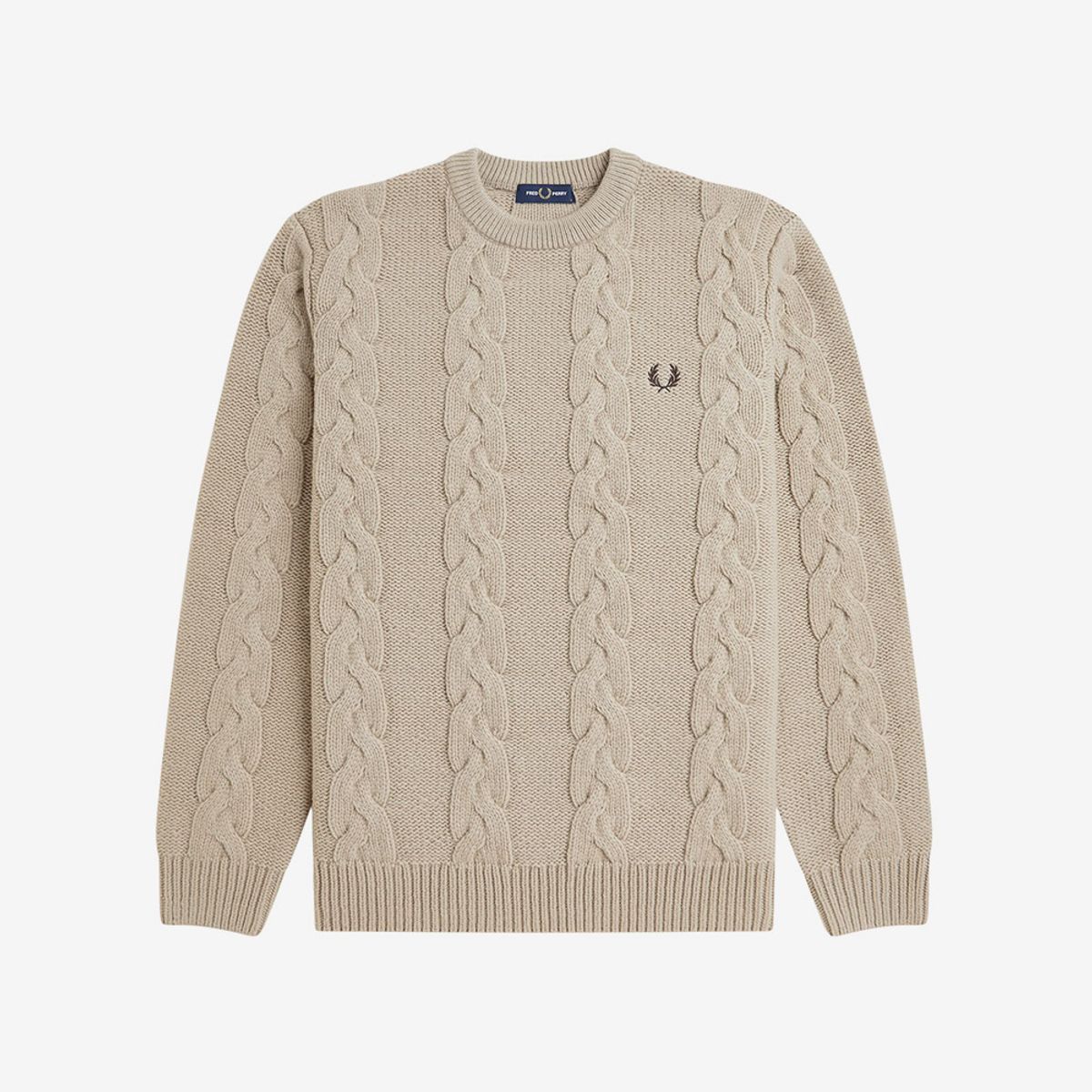 프레드페리(FRED PERRY) [Sharp] 청키 케이블 니트 - 웜 오트 AFPM2538562-Z19