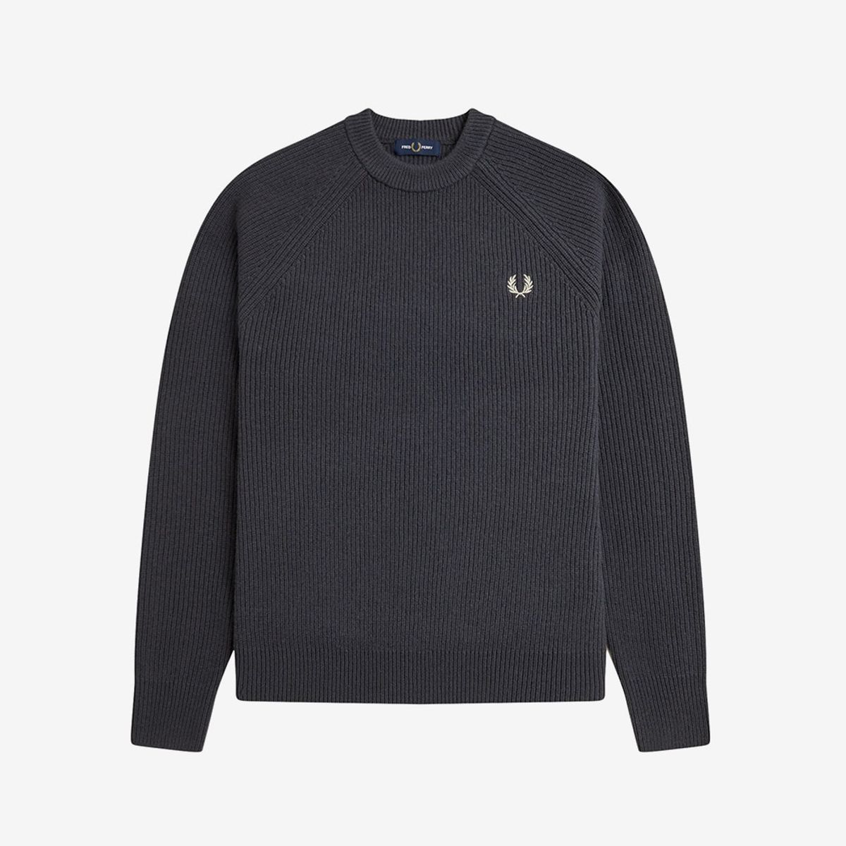 프레드페리(FRED PERRY) [Sharp] 램스울 래글런 니트 - 앵커 그레이 AFPM2531548-297