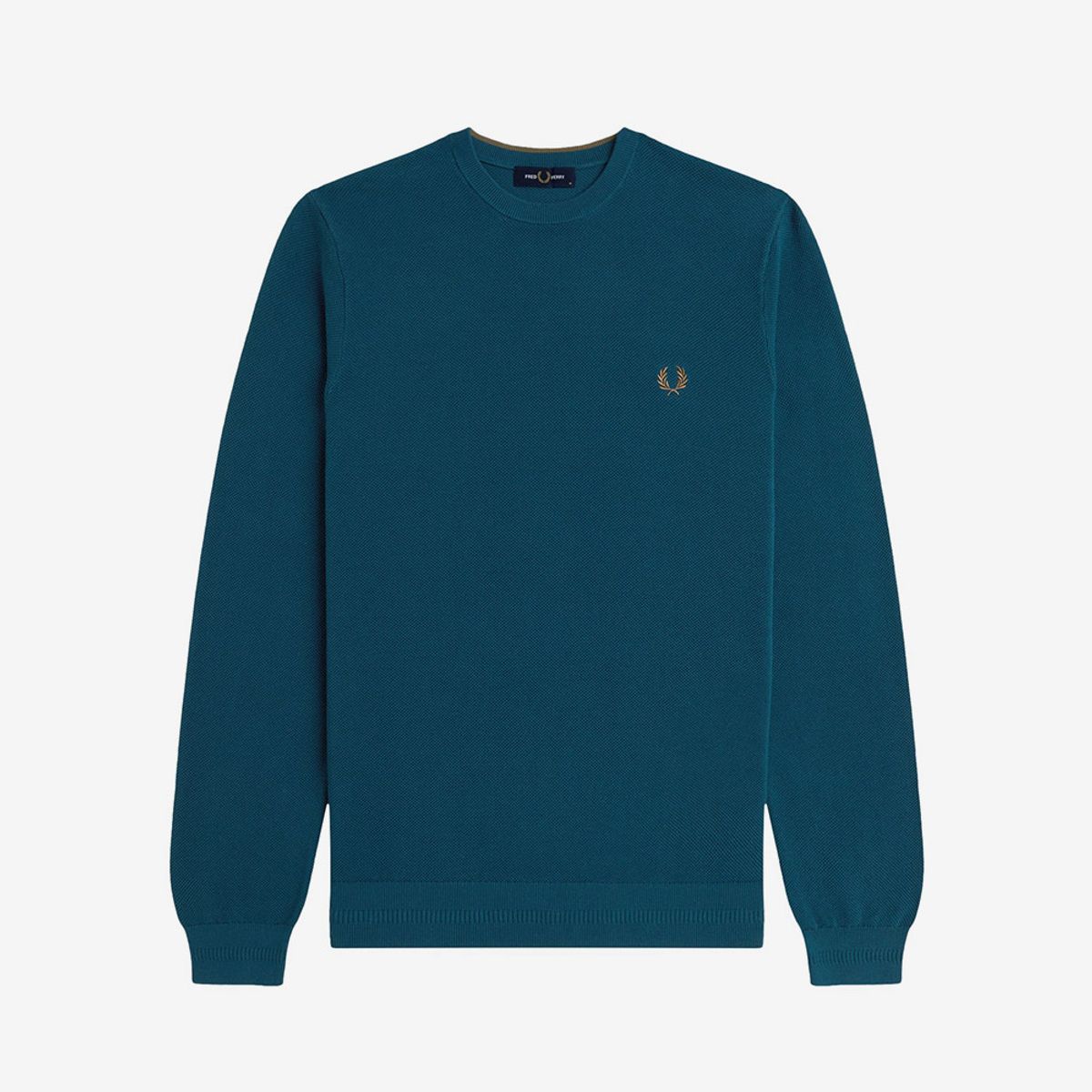 프레드페리(FRED PERRY) [Sharp] 피케 스티치 니트 - 다크 페트롤 AFPM2531309-Z23
