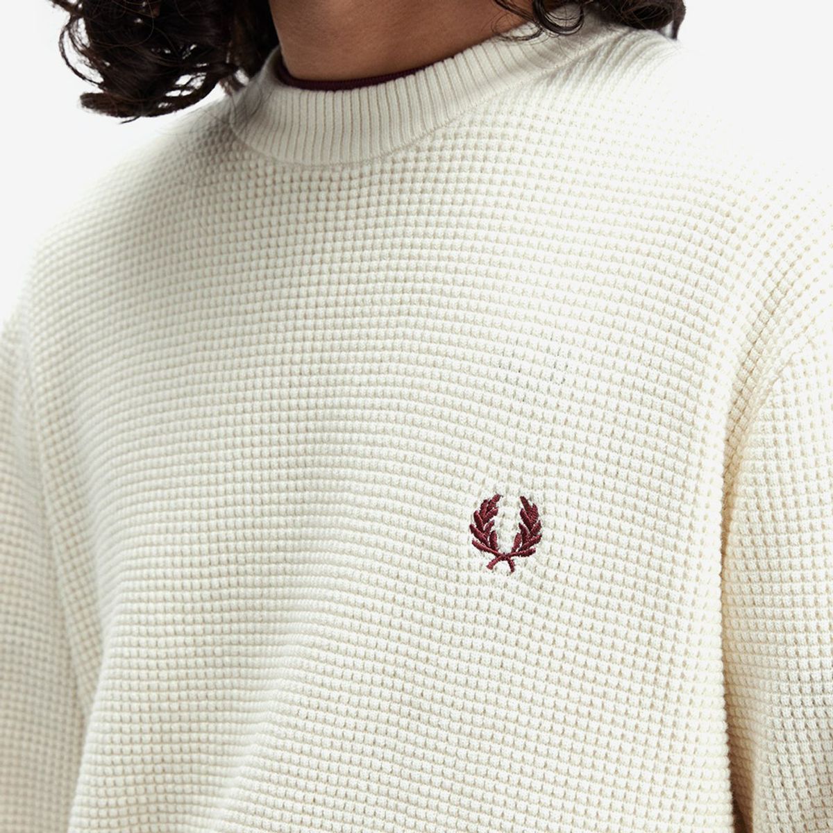프레드페리(FRED PERRY) [Sharp] 와플 스티치 니트 - 에크루 AFPM2536507-560