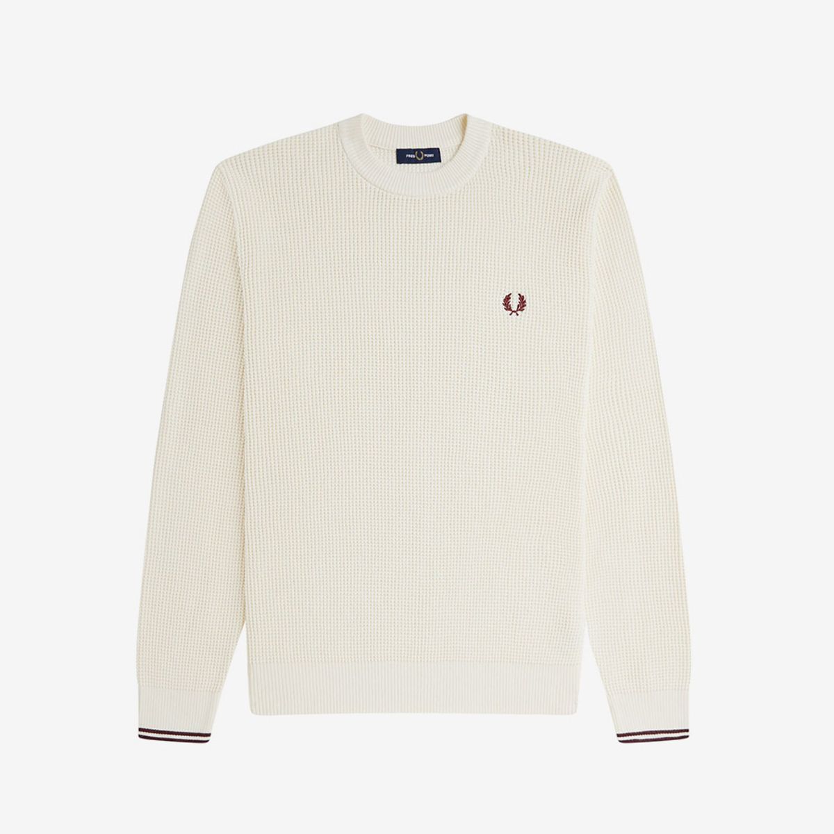프레드페리(FRED PERRY) [Sharp] 와플 스티치 니트 - 에크루 AFPM2536507-560